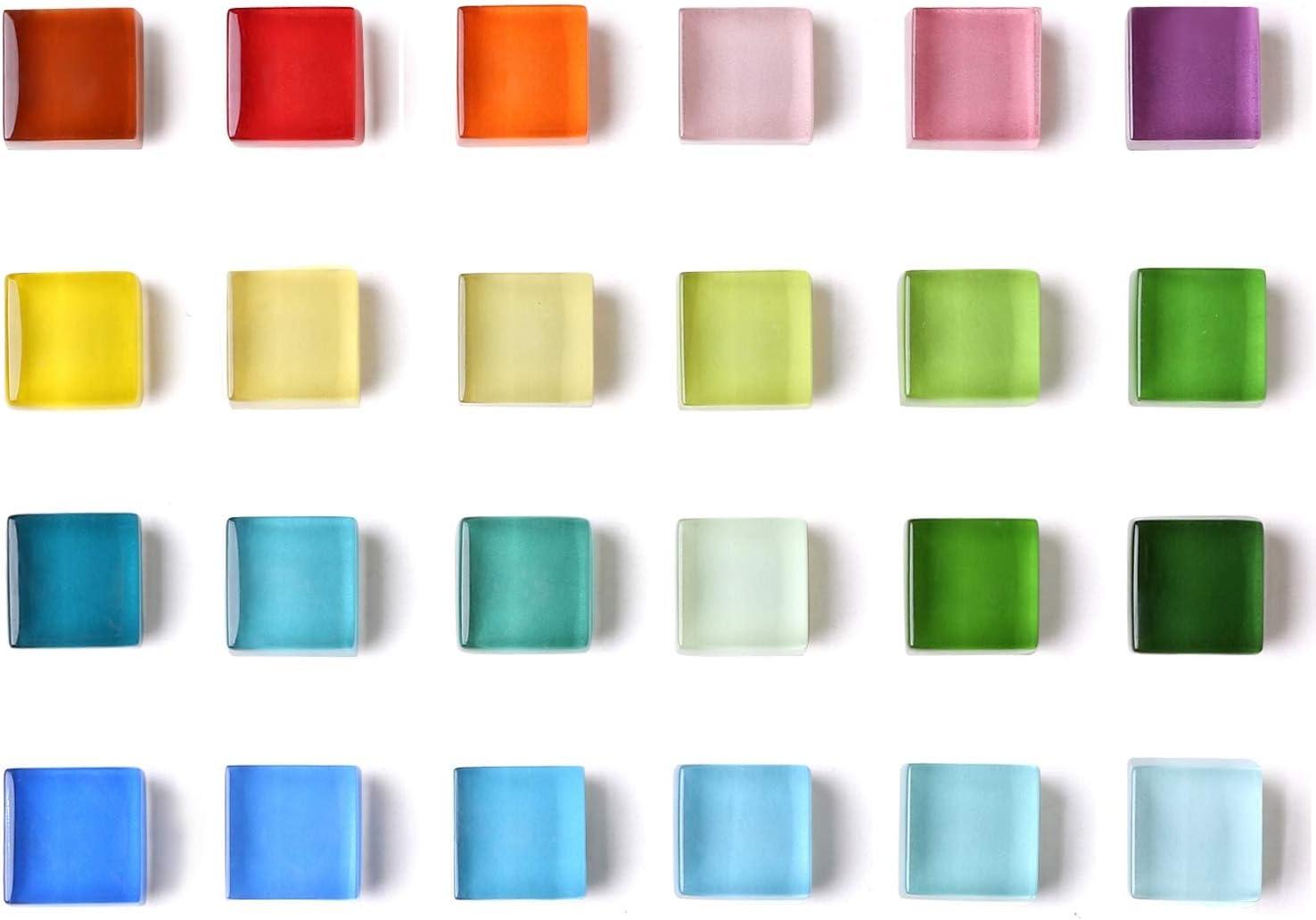 24Pcs Colorful Fridge Magnets,0.59*0.59In Refrigerator Magnets,Strong Holding Power,Crystal Glass Magnets for Home Kitchen Locker Office Supplies