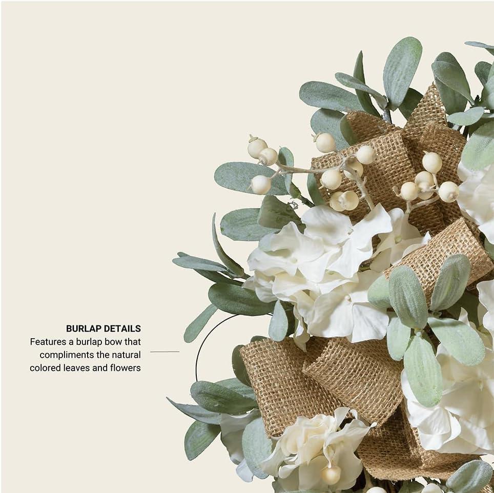 Haute Decor Faux Hydrangea 24'' Wreath
