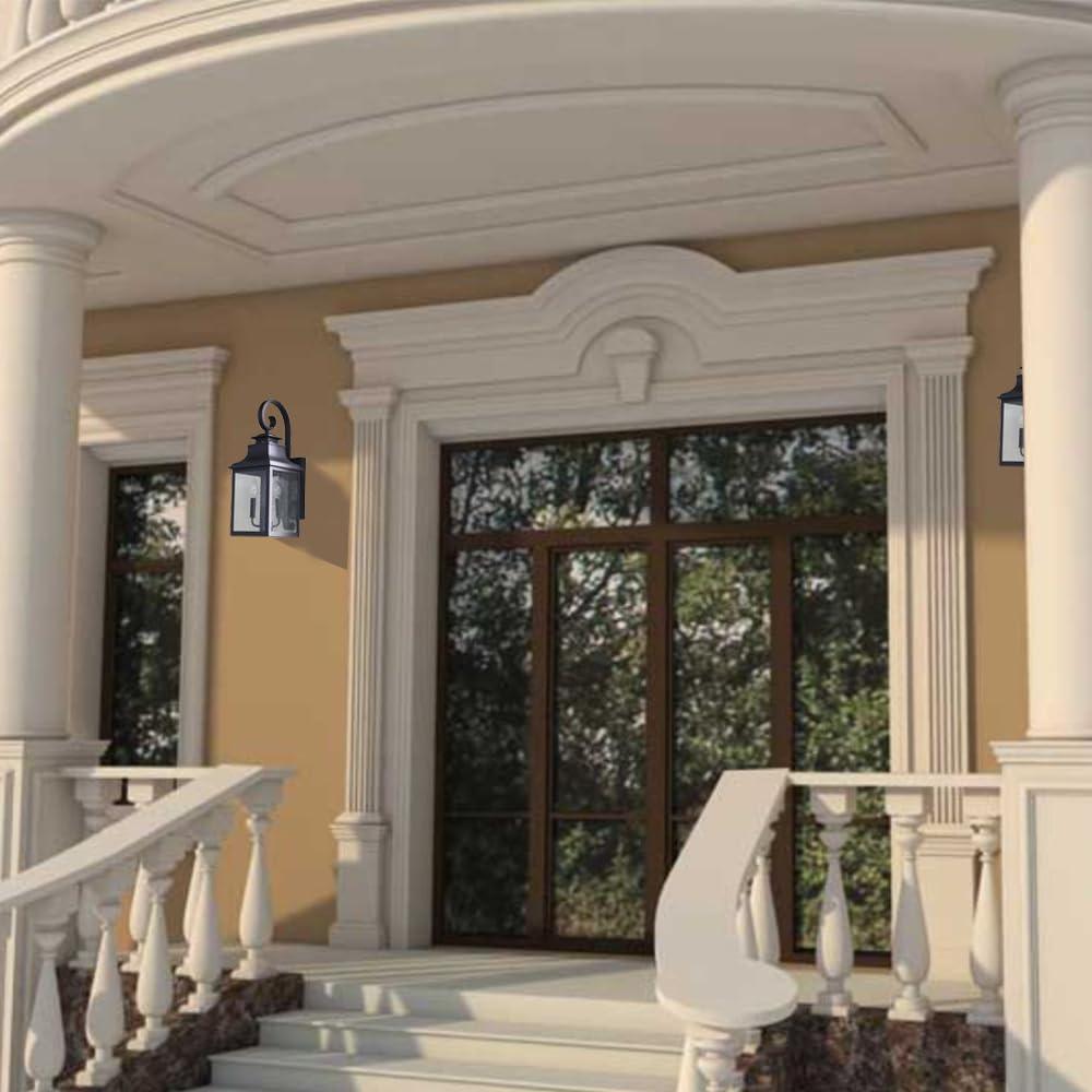 AA Warehousing ELW2283BL Exterior Wall Lighting, Black