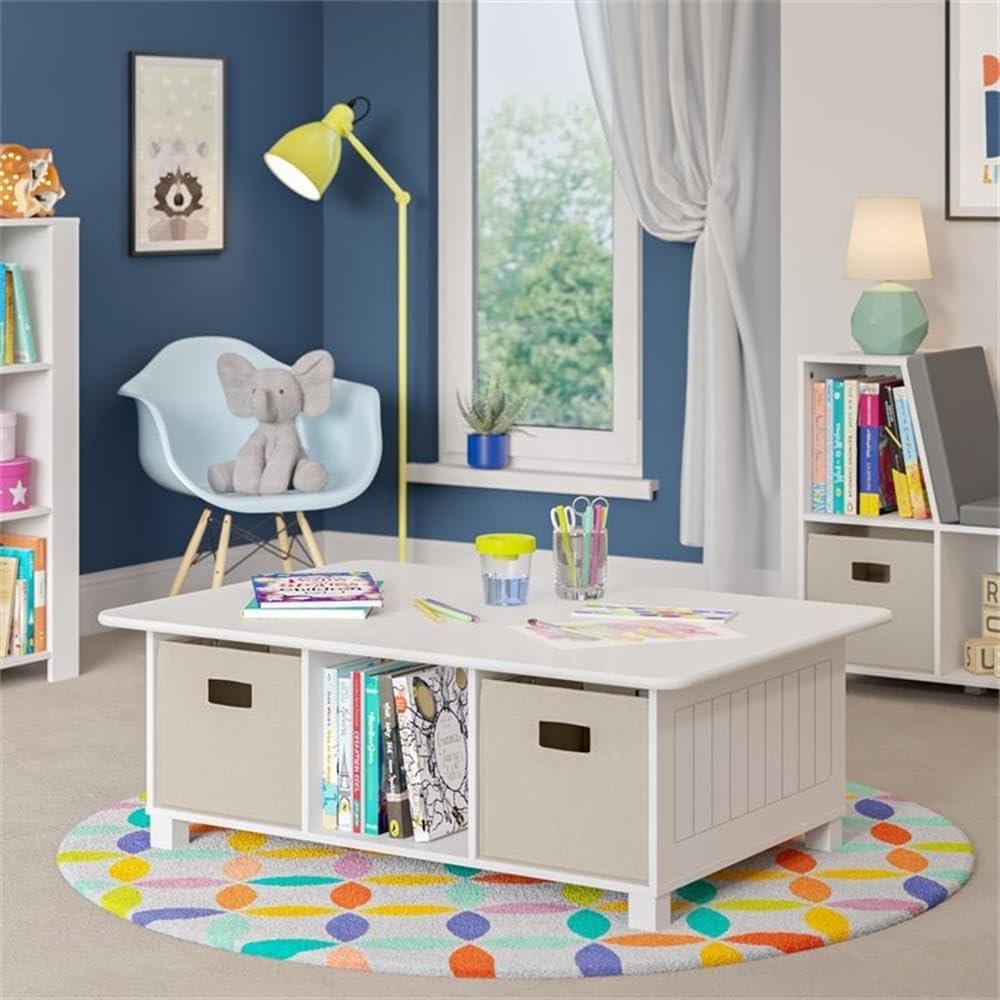 RiverRidge Home RiverRidge Kids Desk, Activity and Play Table with 6 Storage Cubbies