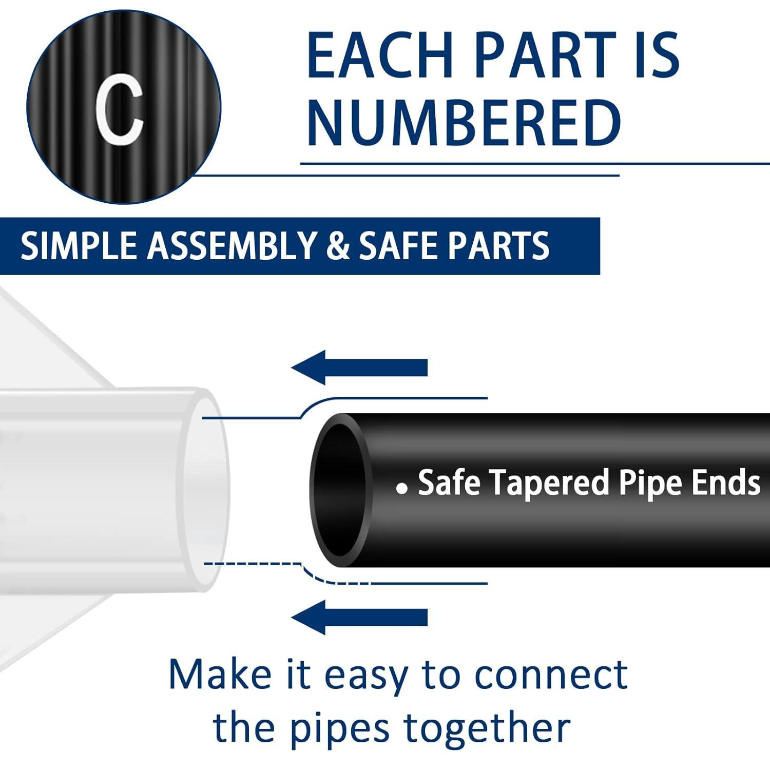 LOKEME Portable Closet, 61-Inch Portable Wardrobe with 3 Hanging Rods and 6 Storage Shelves, Non-Woven Fabric, Stable and Easy Assembly Grey Portable Closets for Hanging Clothes with Side Pockets