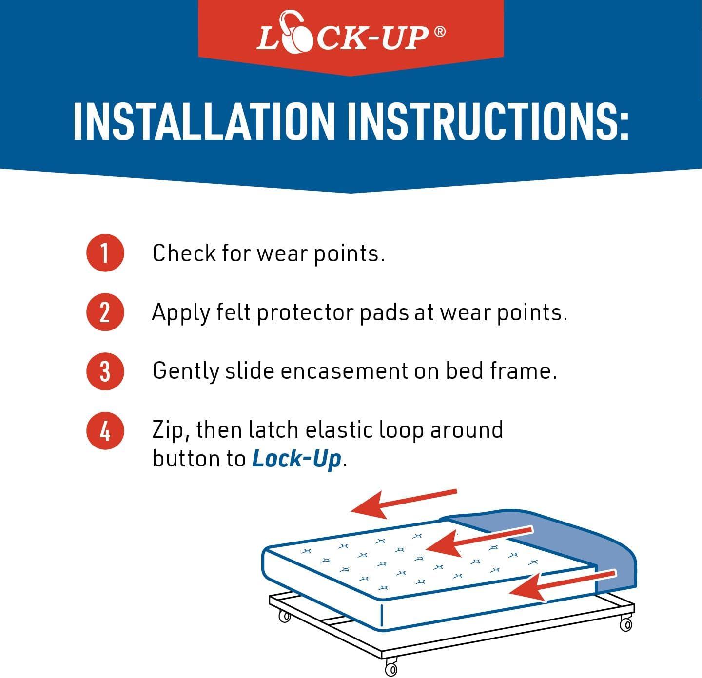 Queen Size White Woven Mattress Protector with Zipper