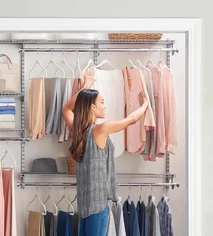 MAXAYA Deluxe Custom Closet Kit, 4-8 Ft. Adju...