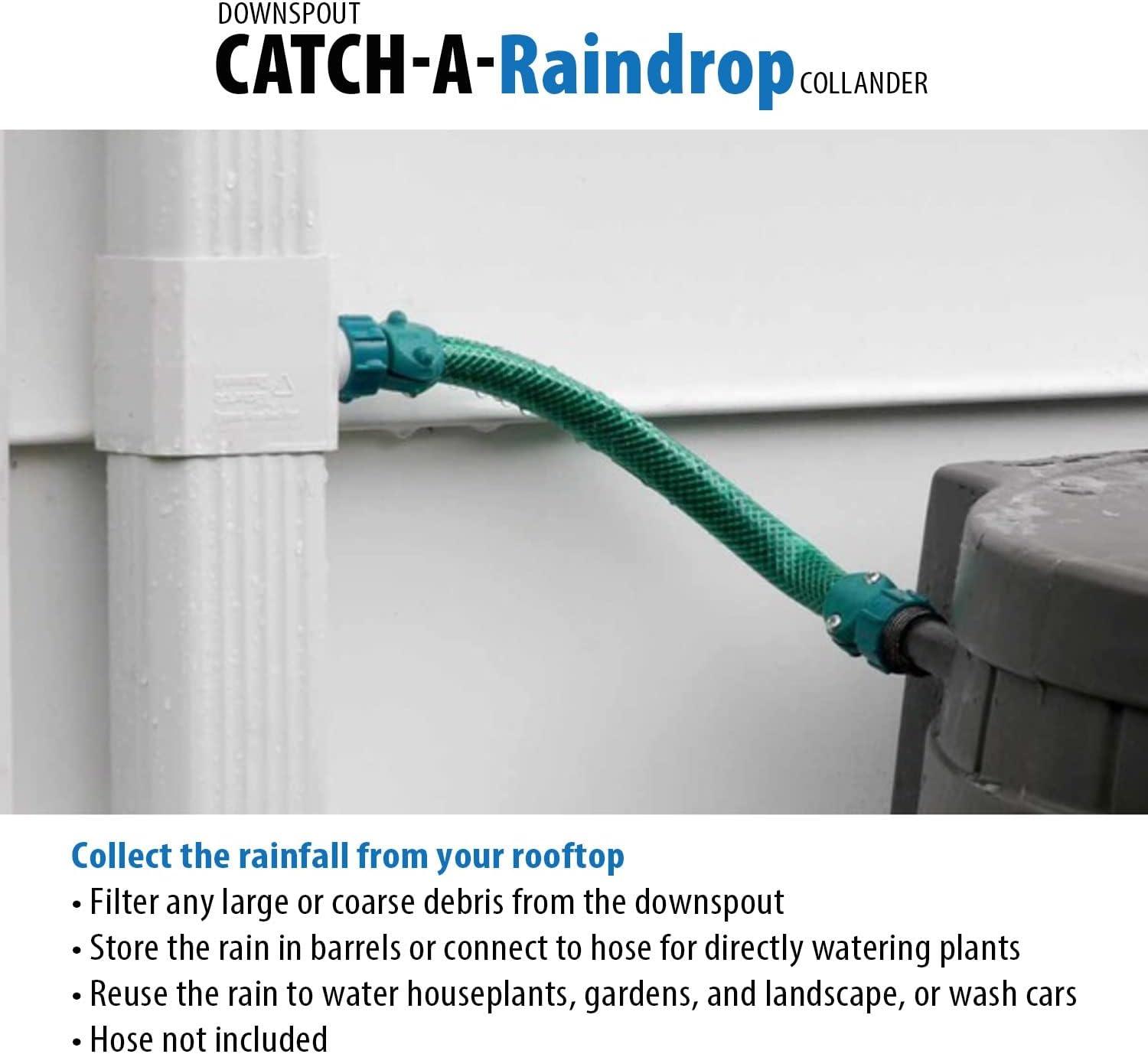 White PVC Rainwater Colander for Downspouts