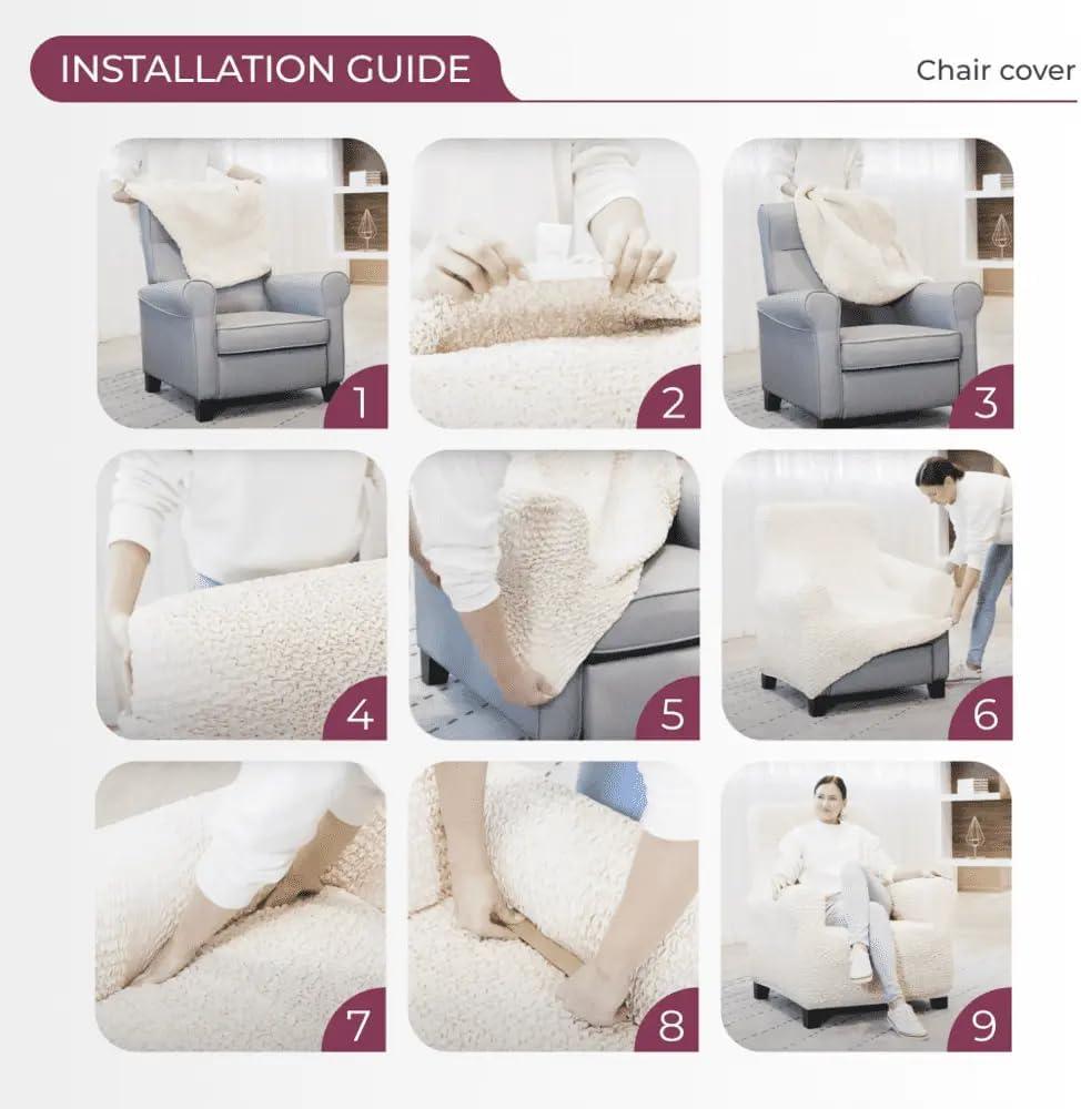 Stretchy Slipover for Armchair – Easy to Clean & Durable - Microfibra Collection