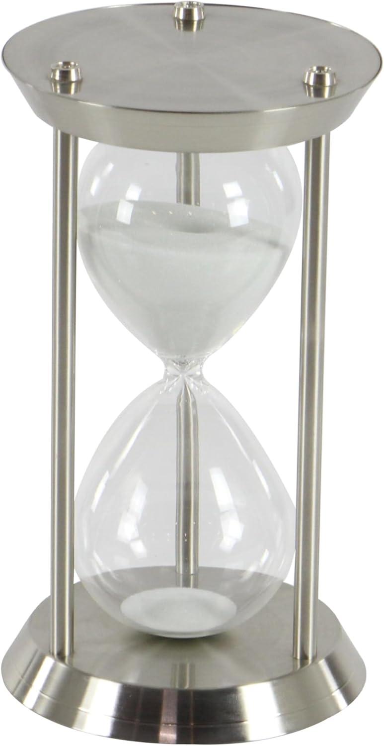 New Traditional Iron and Glass 60-Minute Hourglass (12") - Olivia & May