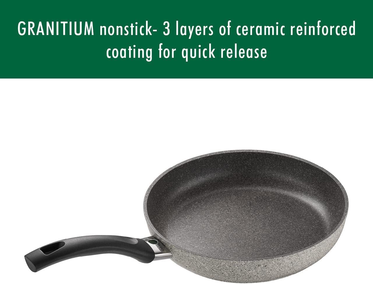 BALLARINI Parma by HENCKELS Forged Aluminum Nonstick Fry Pan Set, 2-Piece, Granite