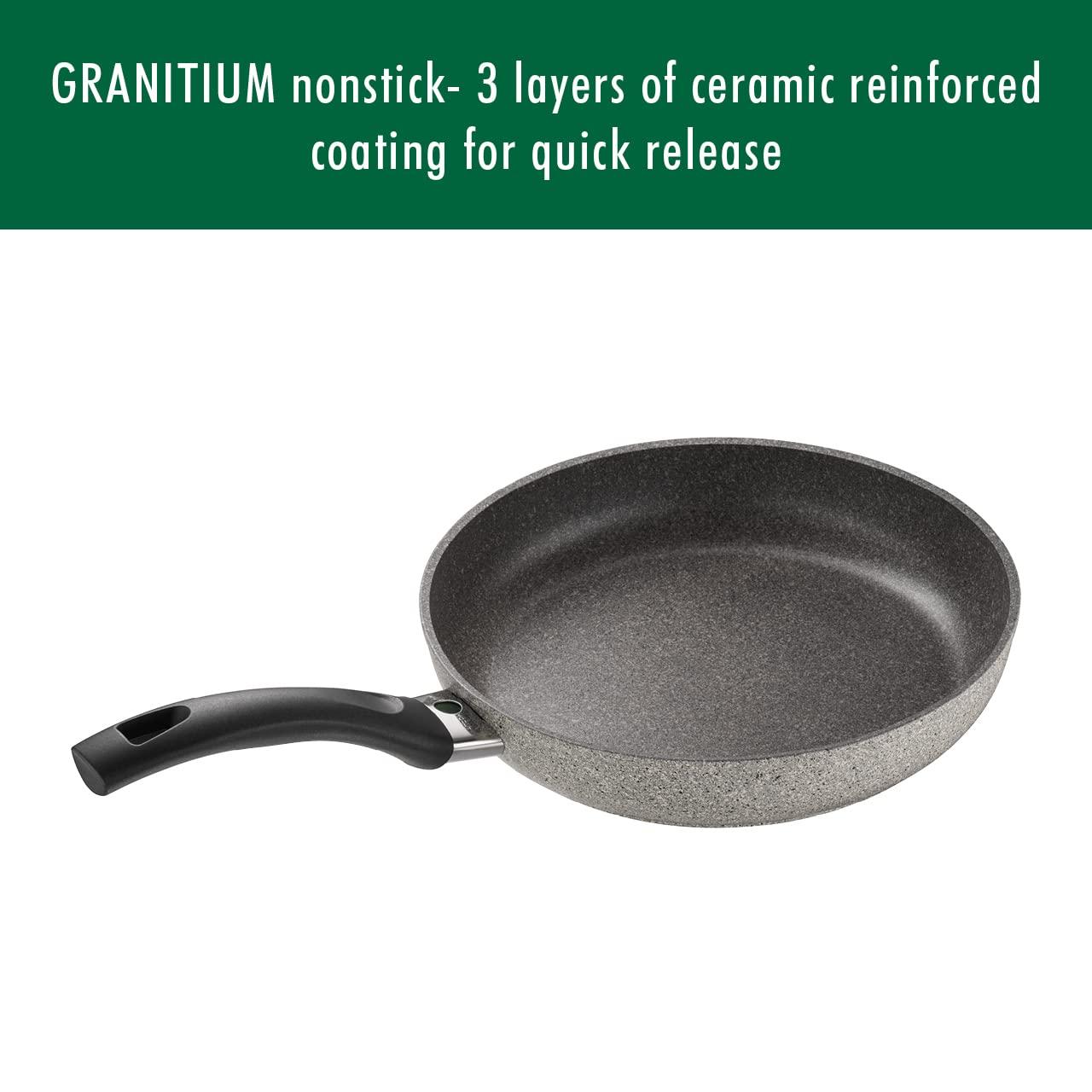 BALLARINI Parma by HENCKELS Forged Aluminum Nonstick Fry Pan Set, 2-Piece, Granite