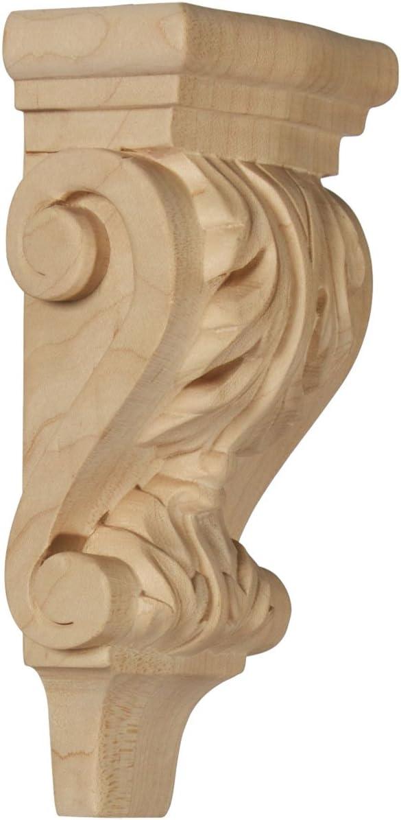 Extra Small Acanthus Pilaster Wood Corbel