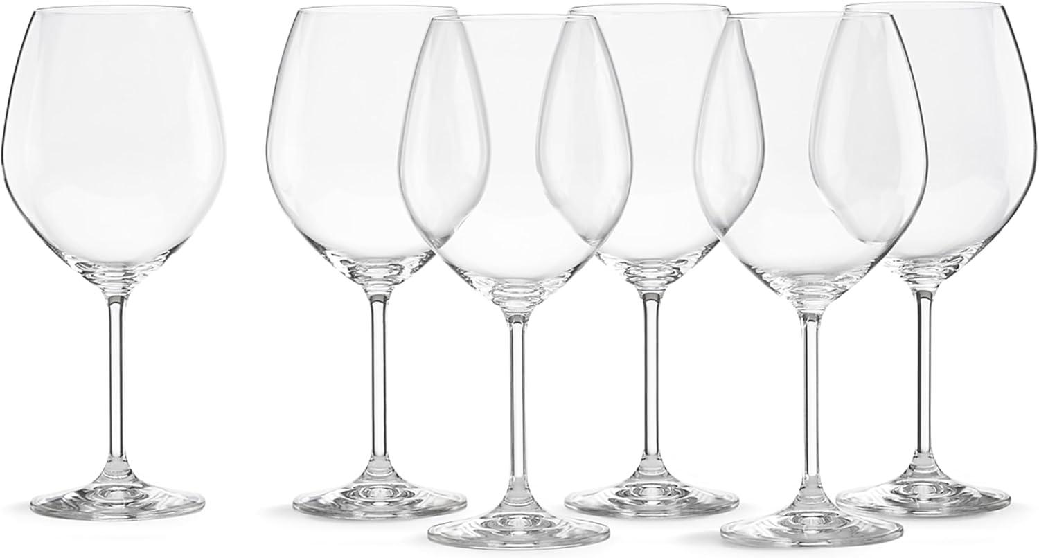 Tuscany Classics Clear European Crystal Red Wine Glass Set of 6