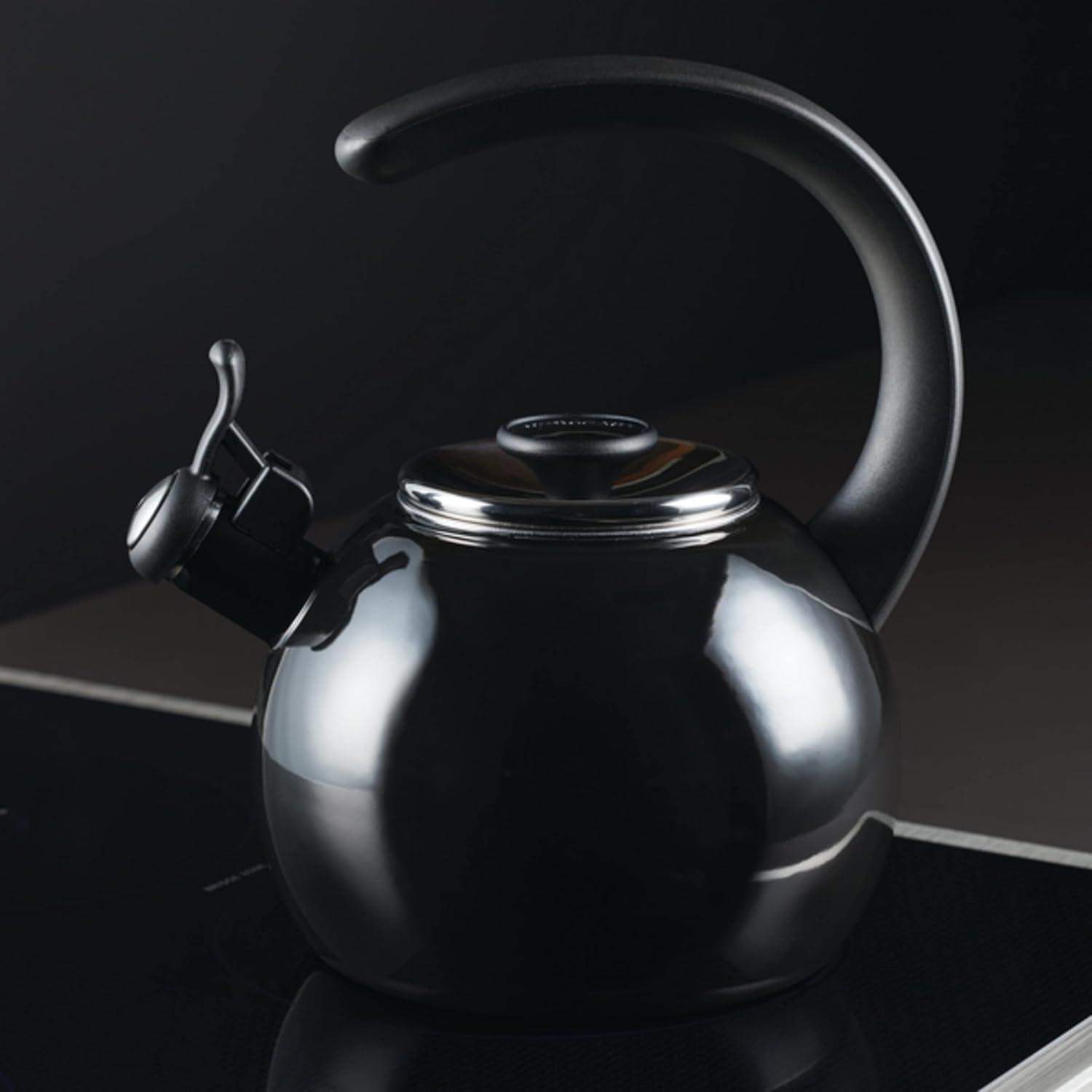 Circulon 48166 2-Quart Whistling Teakettle with Flip-Up Spout - Black