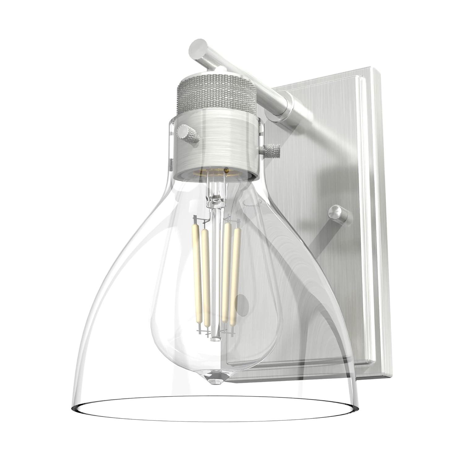 Hunter Van Nuys Brushed Nickel 1 Light Sconce Wall Light Fixture