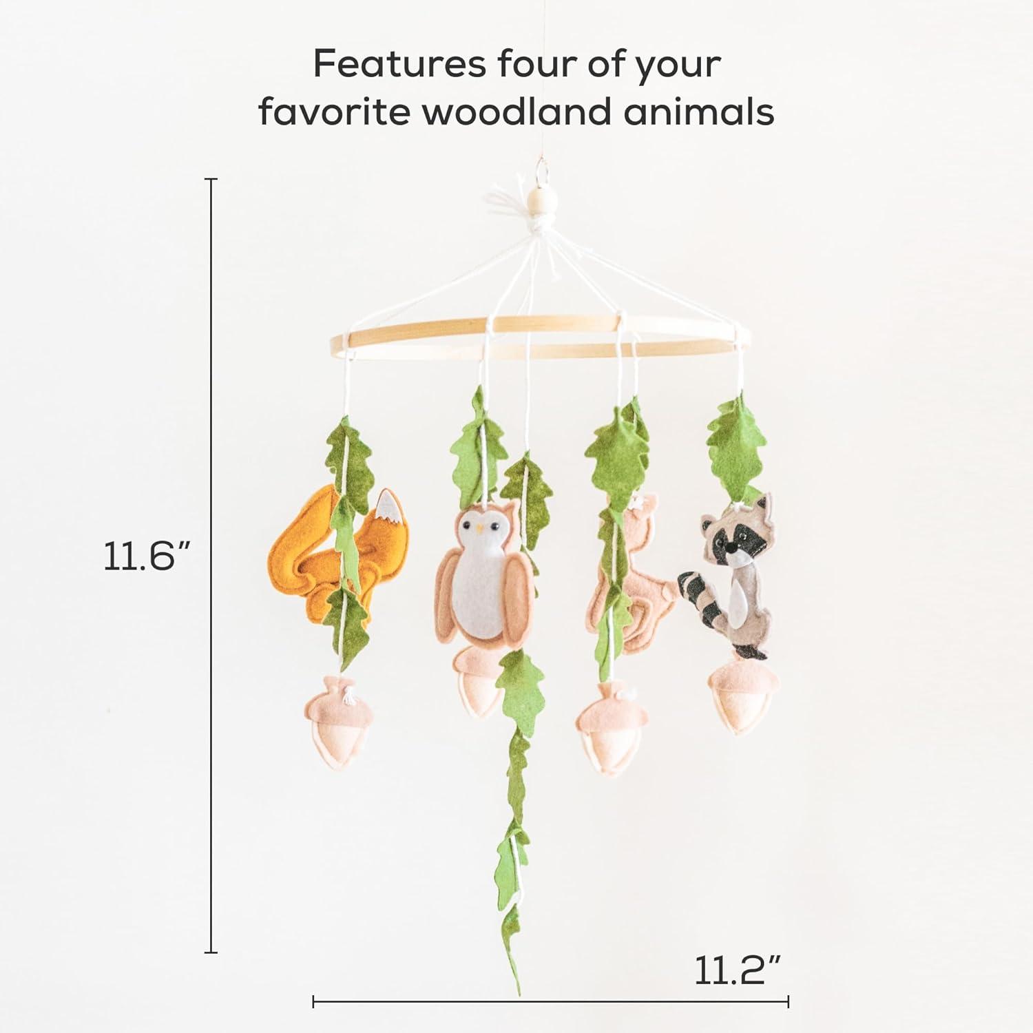 First Landings Woodland Mobile for Baby Crib Forest Animals Woodlands Theme