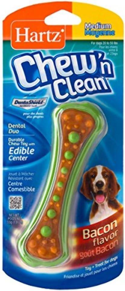 Hartz Chew 'n Clean Dental Duo Dog Toy, Medium, Color May Vary