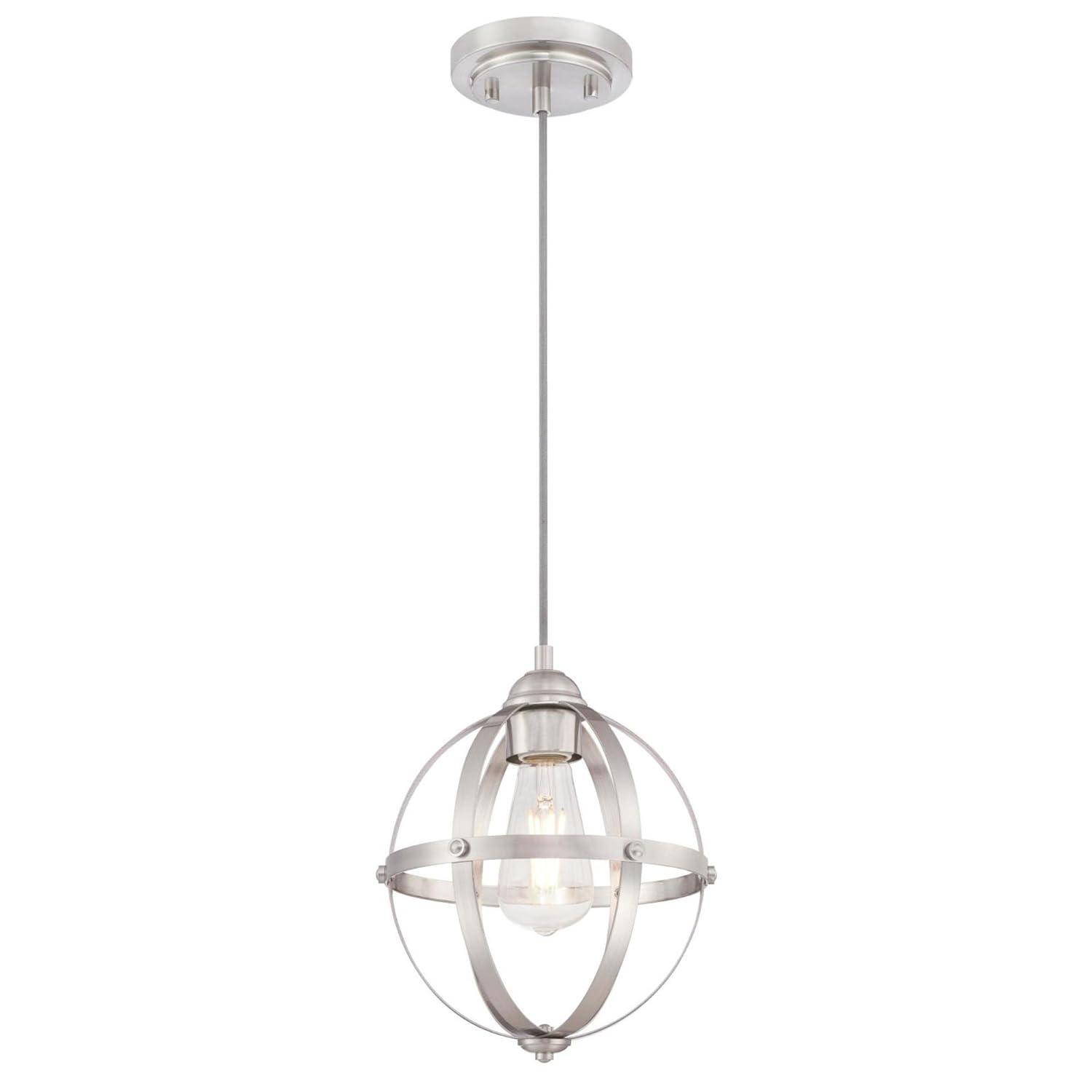 Westinghouse Lighting 6362000 10.24 x 9.84 x 9.84 in. 1 Light Mini Pendant, Brushed Nickel