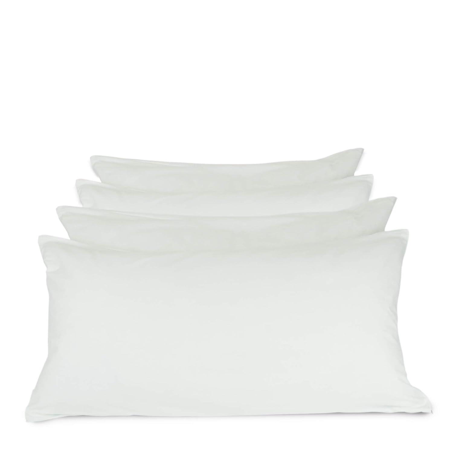Luxury Hotel Collection, Ultra Soft Pillow Protector | Pillow Cover with Zipper, Soft & Comfortable for Hair and Skin, White - Queen Size - Set of 4