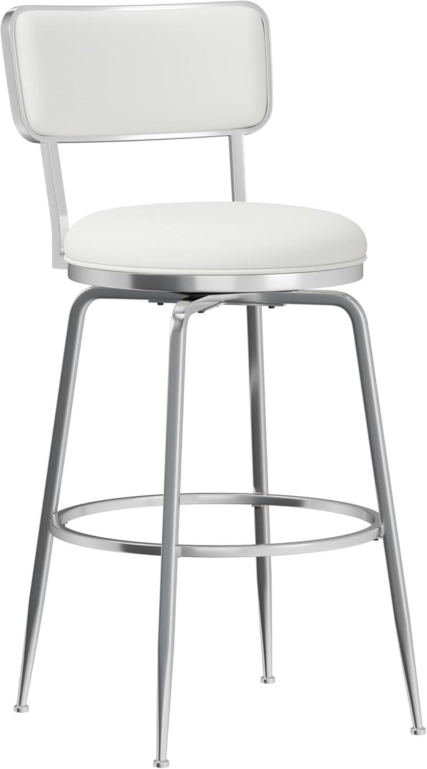 Hillsdale Furniture Baltimore Metal and Uph Swivel Bar Height Stool White