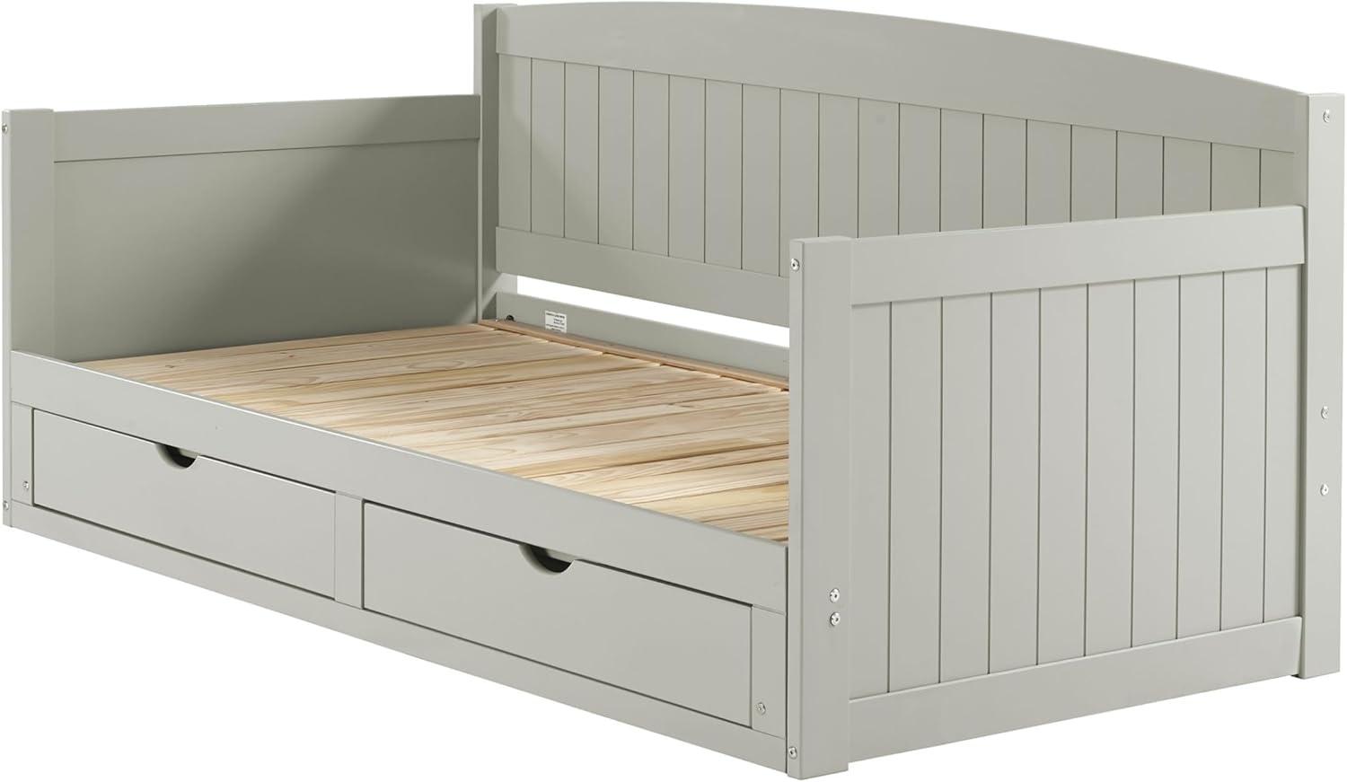 Alaterre Furniture King Harmony Kids' Daybed with Conversion Dove Gray