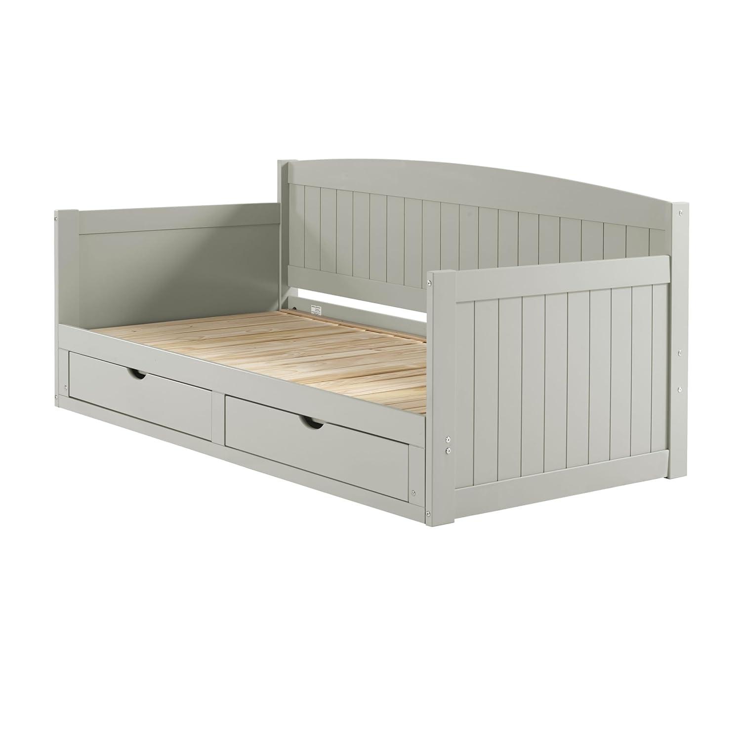 Alaterre Furniture King Harmony Kids' Daybed with Conversion Dove Gray