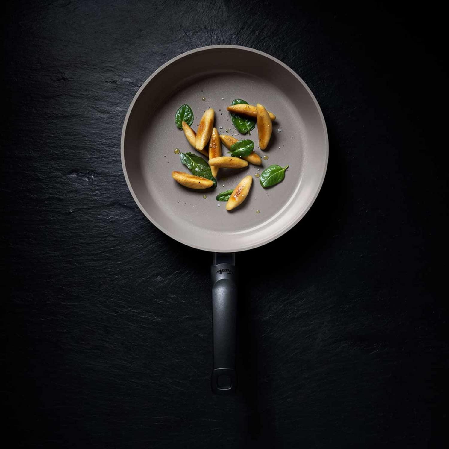 8 Inch Warm Grey Aluminum Ceramic Non-Stick Frying Pan