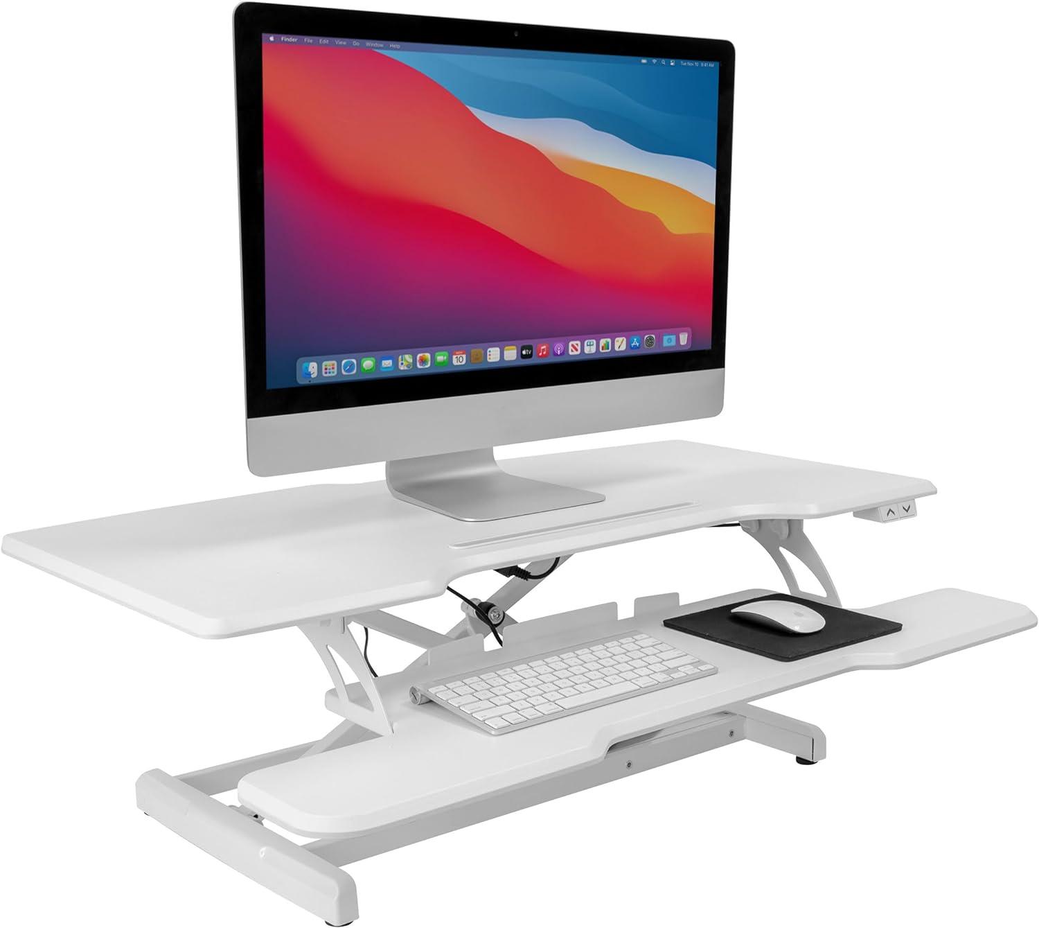 Adjustable Metal Base Standing Desk Converter