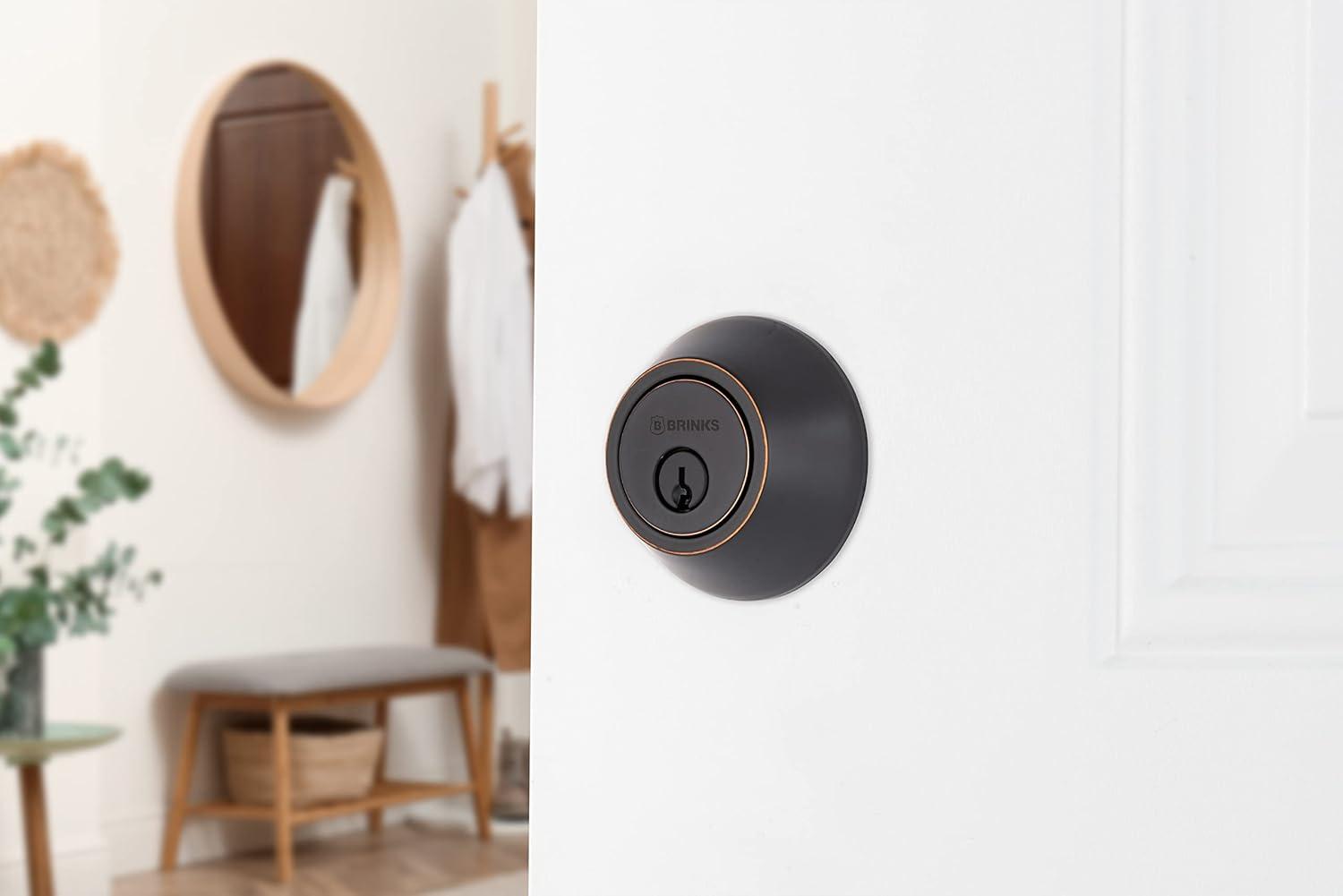 Brinks E2401 Cerrojo de Entrada con Llave de un Solo Cilindro Raleigh de la Colección Transicional