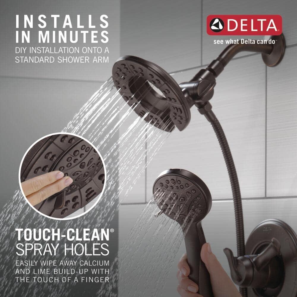 In2ition 4-Setting Dual Shower Head with Handheld Spray, Hand Shower 1.75 GPM