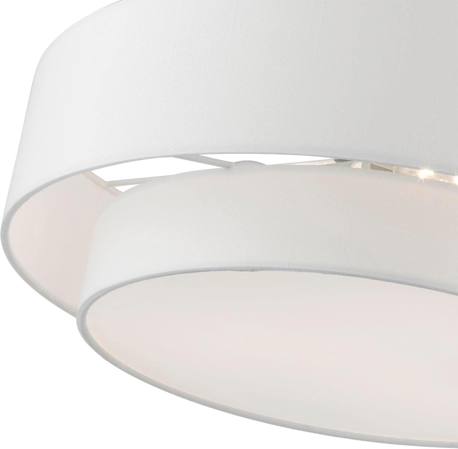 Livex Lighting Meridian 3 - Light Semi-Flush Mount in  Brushed Nickel