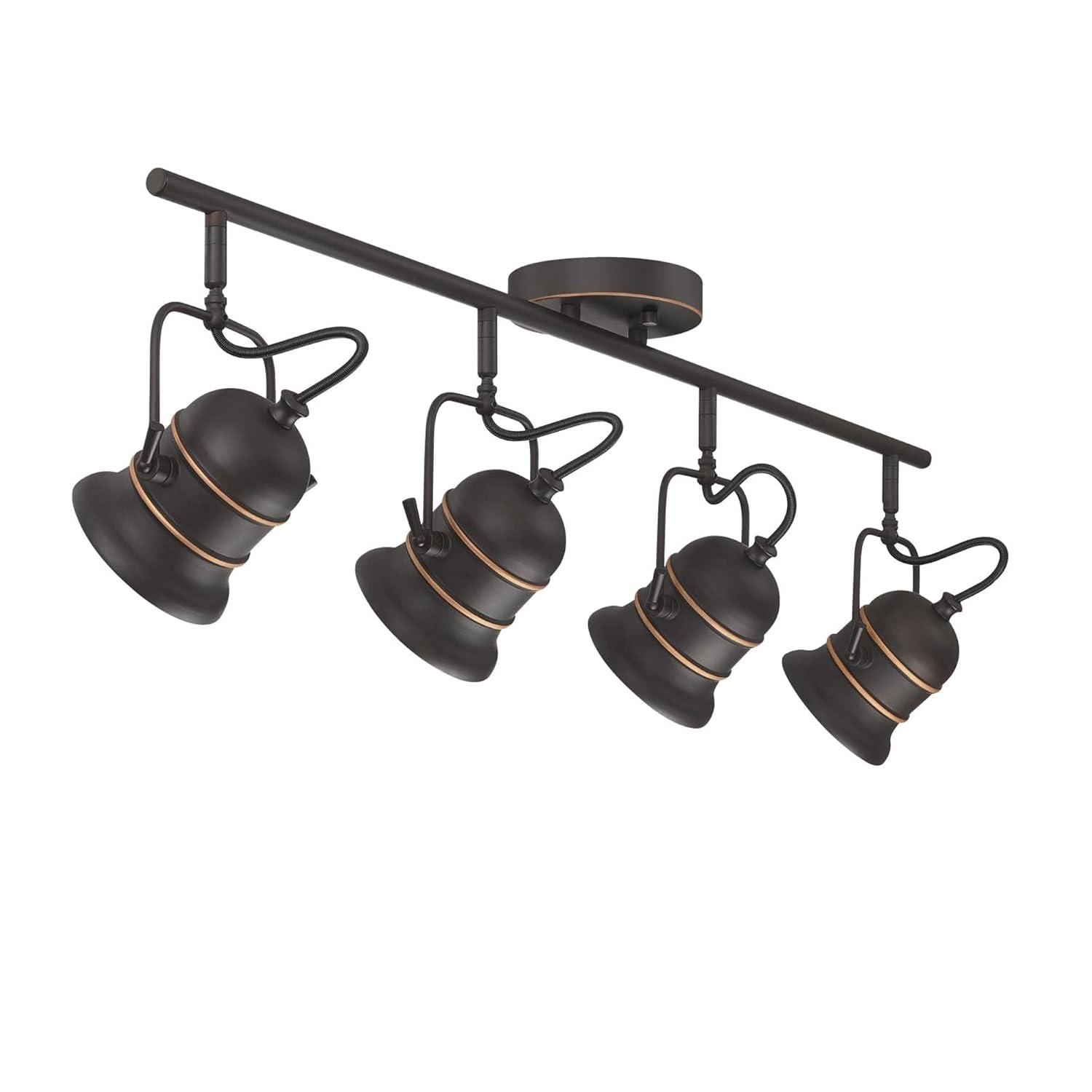 Boswell 3 ft. 4-Light Oil-Rubbed Bronze with Highlights Track Light Kit