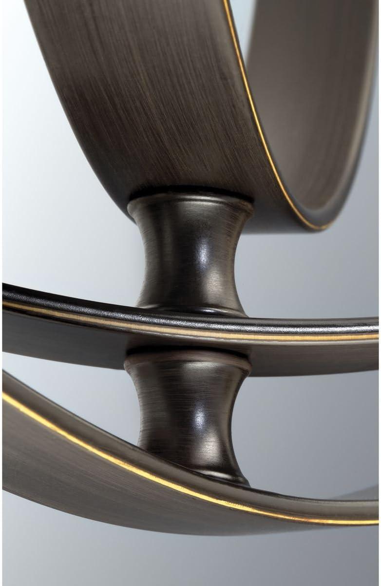 Progress Lighting Equinox 4-Light Foyer Pendant, Steel, Antique Bronze, No Shade