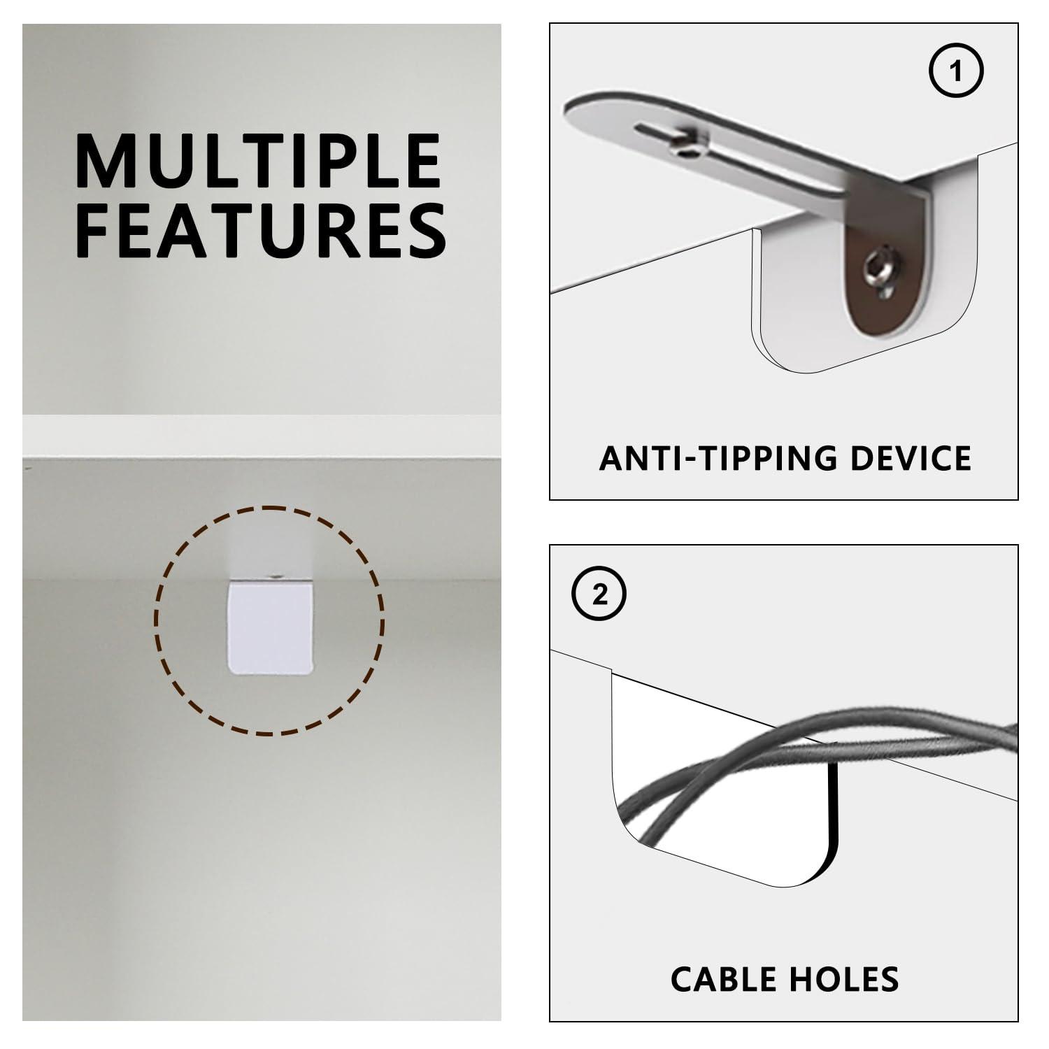 6 Cube Storage Organizer with Legs, 3 Tier Cube Low Bookcase Freestanding Storage Display Organizer for Home Office, Six-Cubes Open Shelf Bookshelf (White, 6 Cube Vertical)