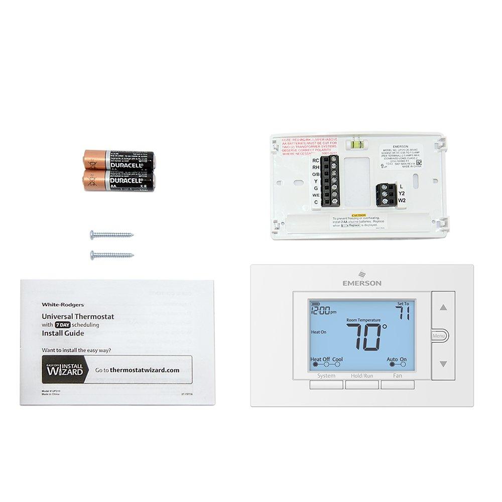 White Digital 7-Day Programmable Thermostat with Backlit Display