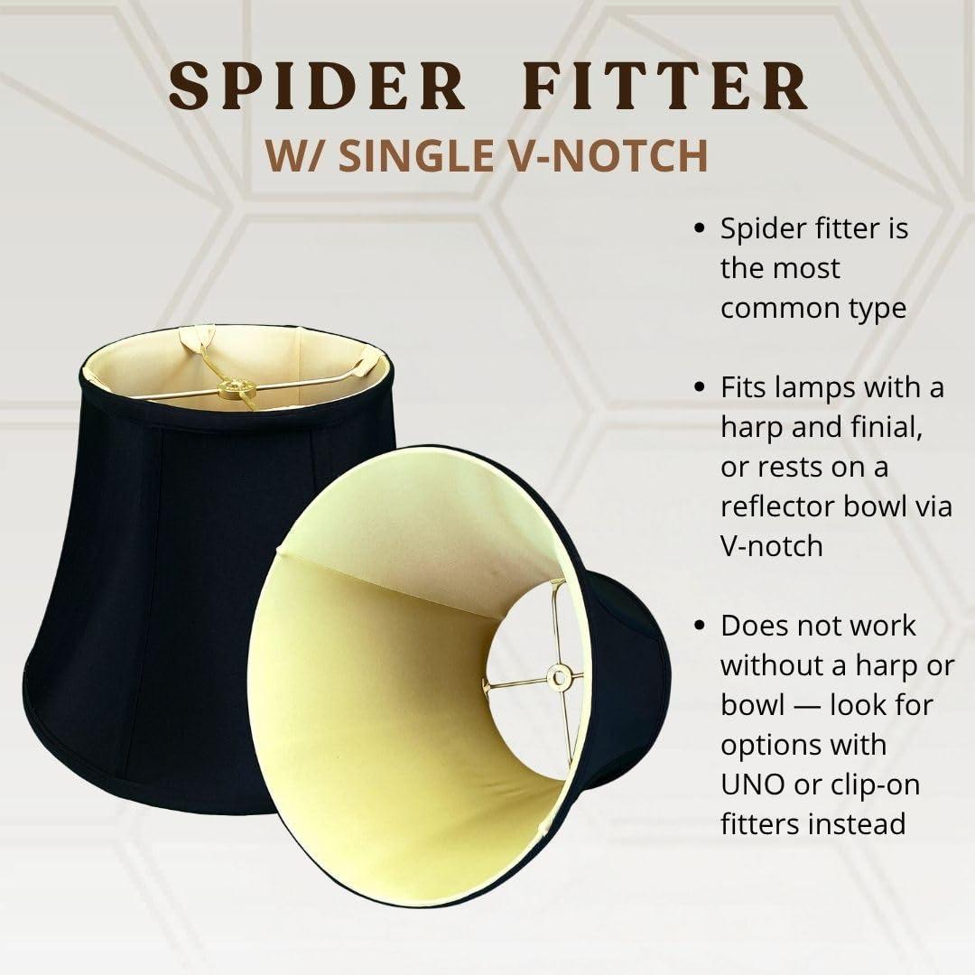 Royal Designs 20" Modified Bell Lamp Shade Black