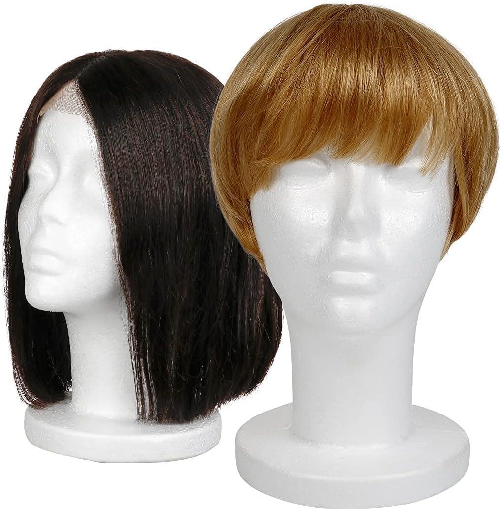 Mannequin Head Manikin Head Wig Mannequin Head Styrofoam Mannequin Head, White Foam Wig Head Display (1 PACK)