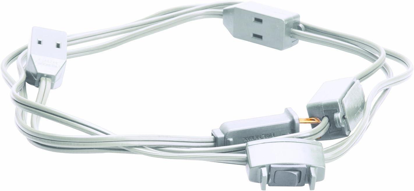 Woods Indoor 15 ft. L White Extension Cord with Switch 18/2