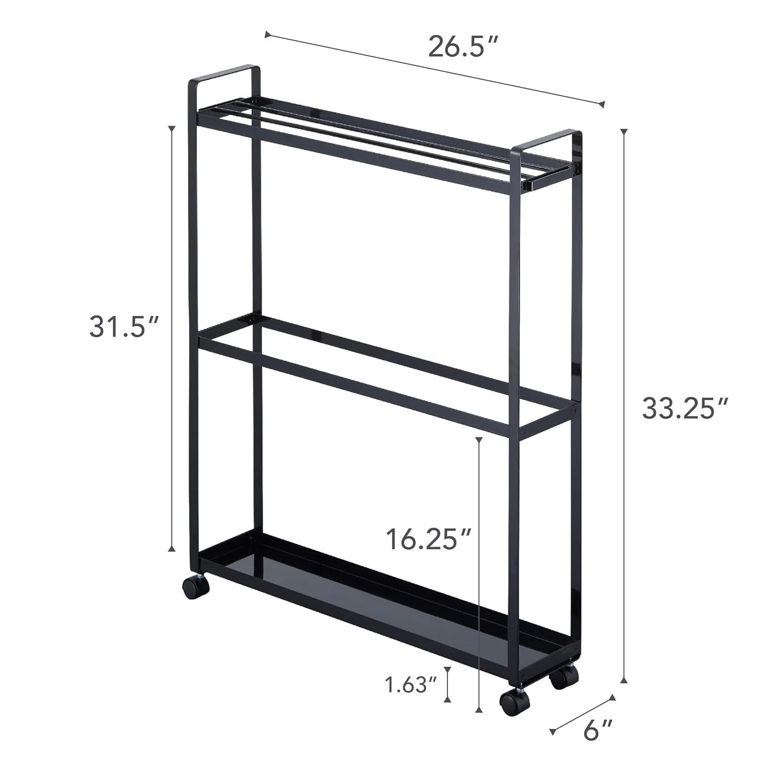 Tower Yamazaki Home Towel Rack And Bath Cart, Rolling Bathroom Storage Organizer