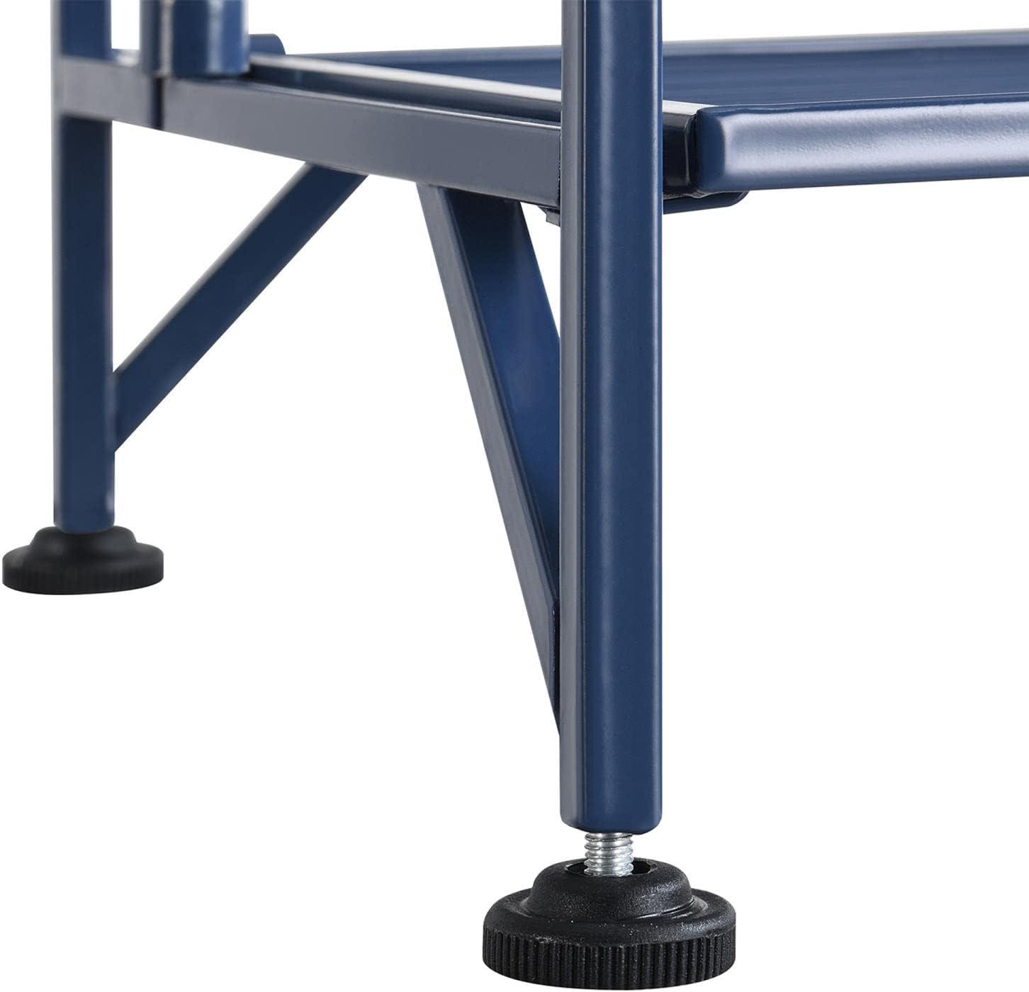 Cobalt Blue Adjustable 5-Tier Folding Metal Storage Shelf