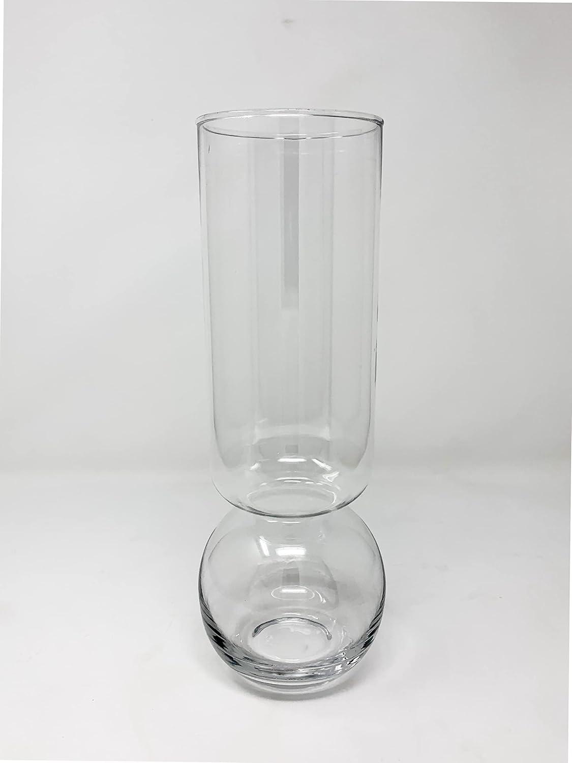 Tall Clear Glass Bulb Vase for Hydroponic Plants