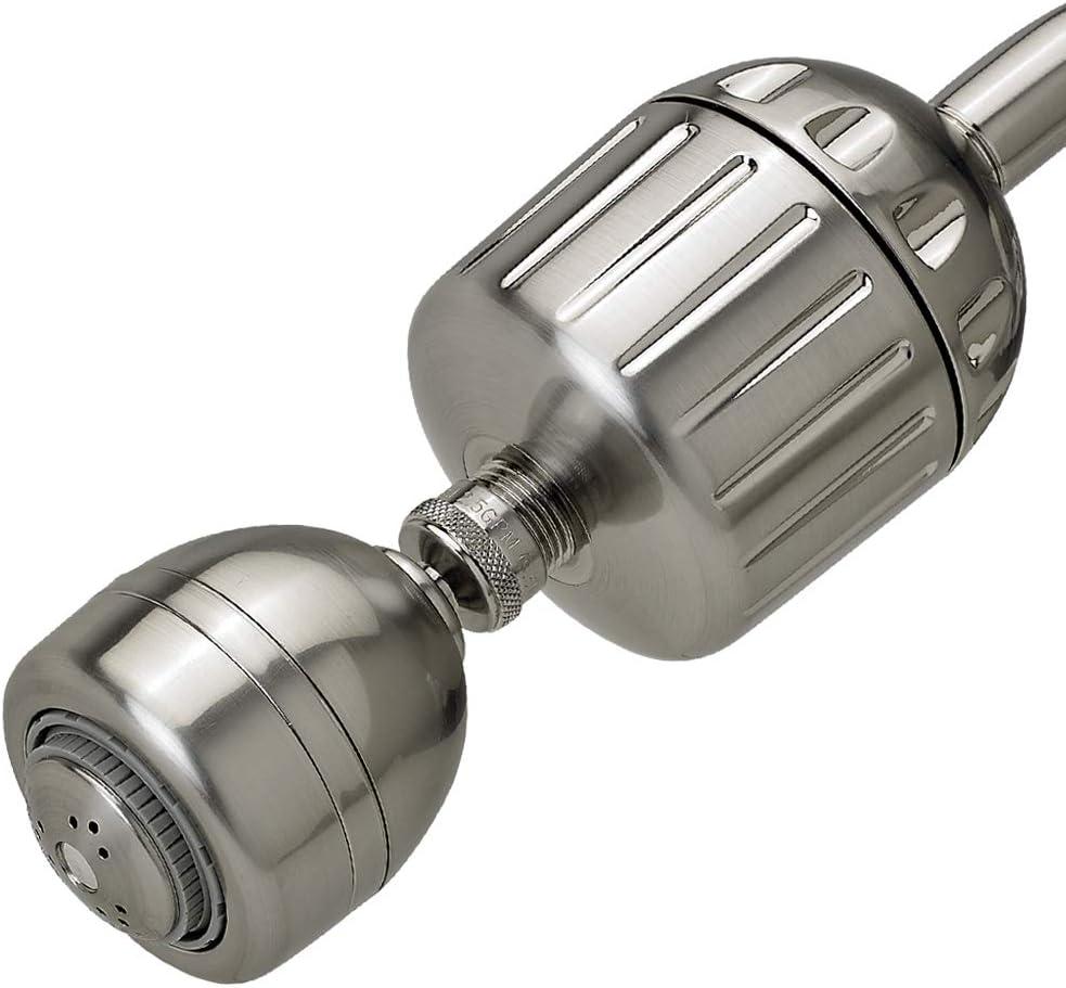 Brushed Nickel Wall Mounted Shower Head with Filter