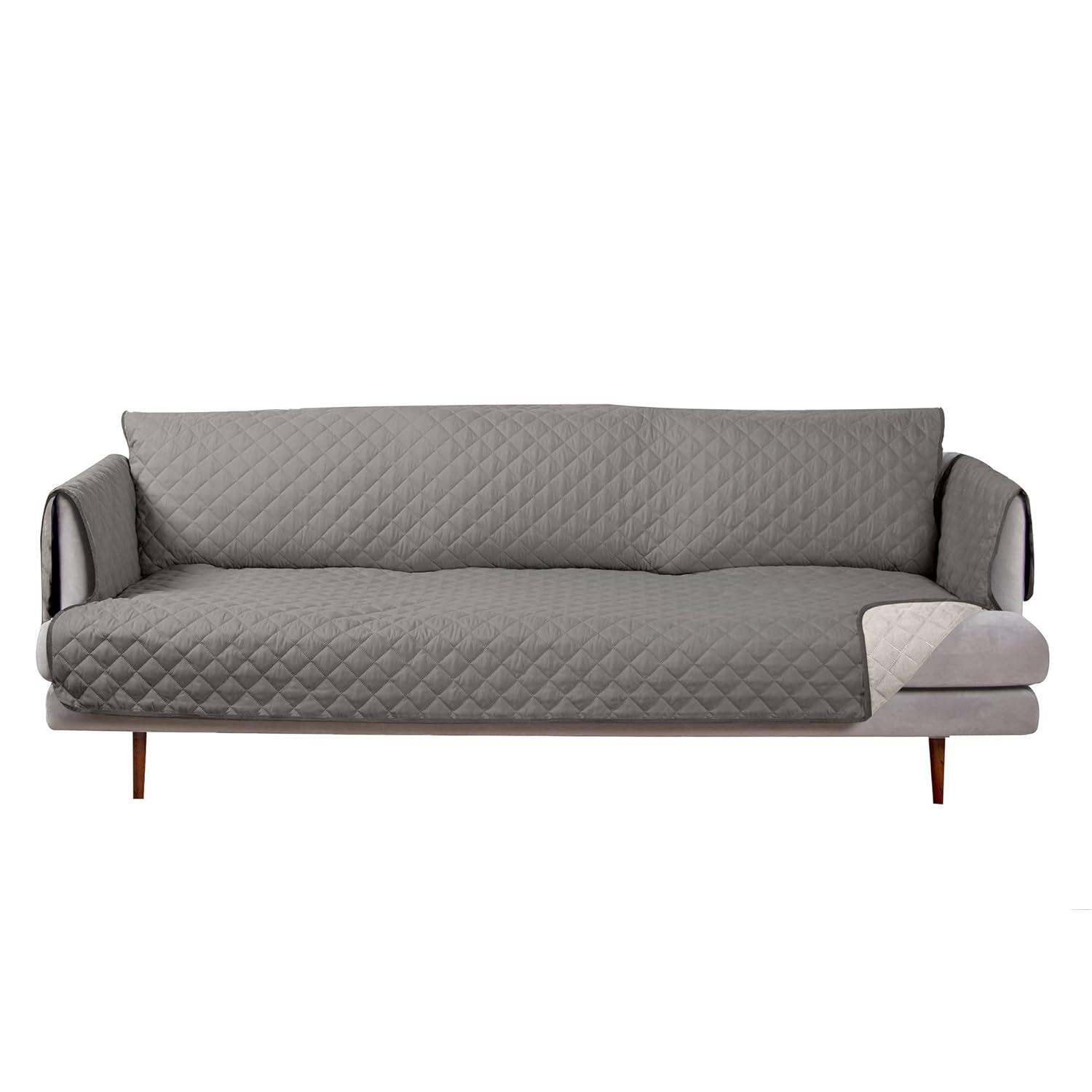 FurHaven Water Resistant Reversible Sofa Cover Furniture Protector