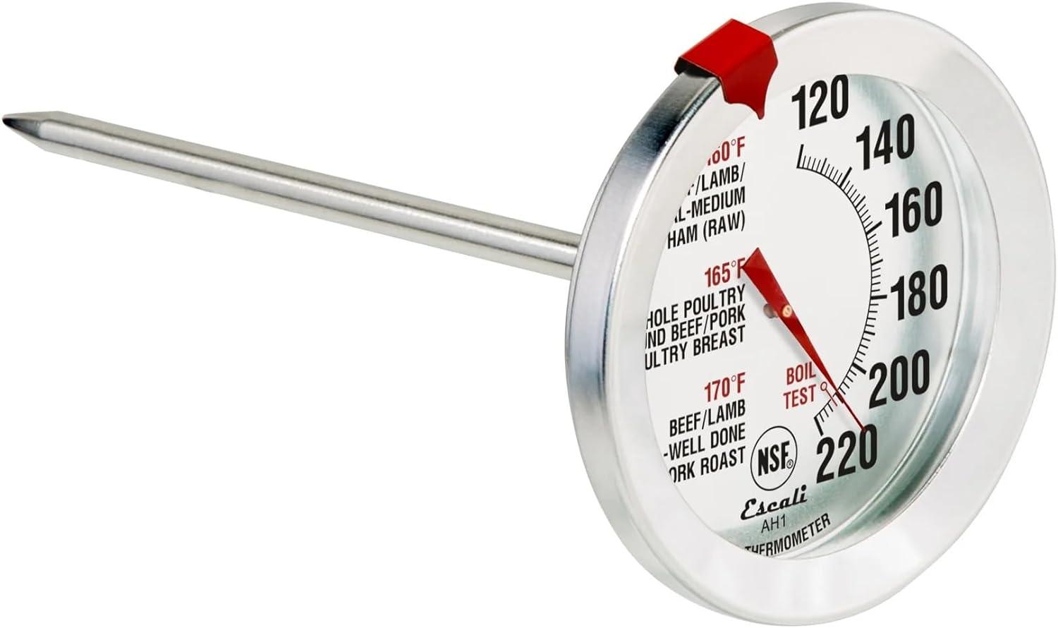 Stainless Steel Oven Safe Meat Thermometer with Large Dial