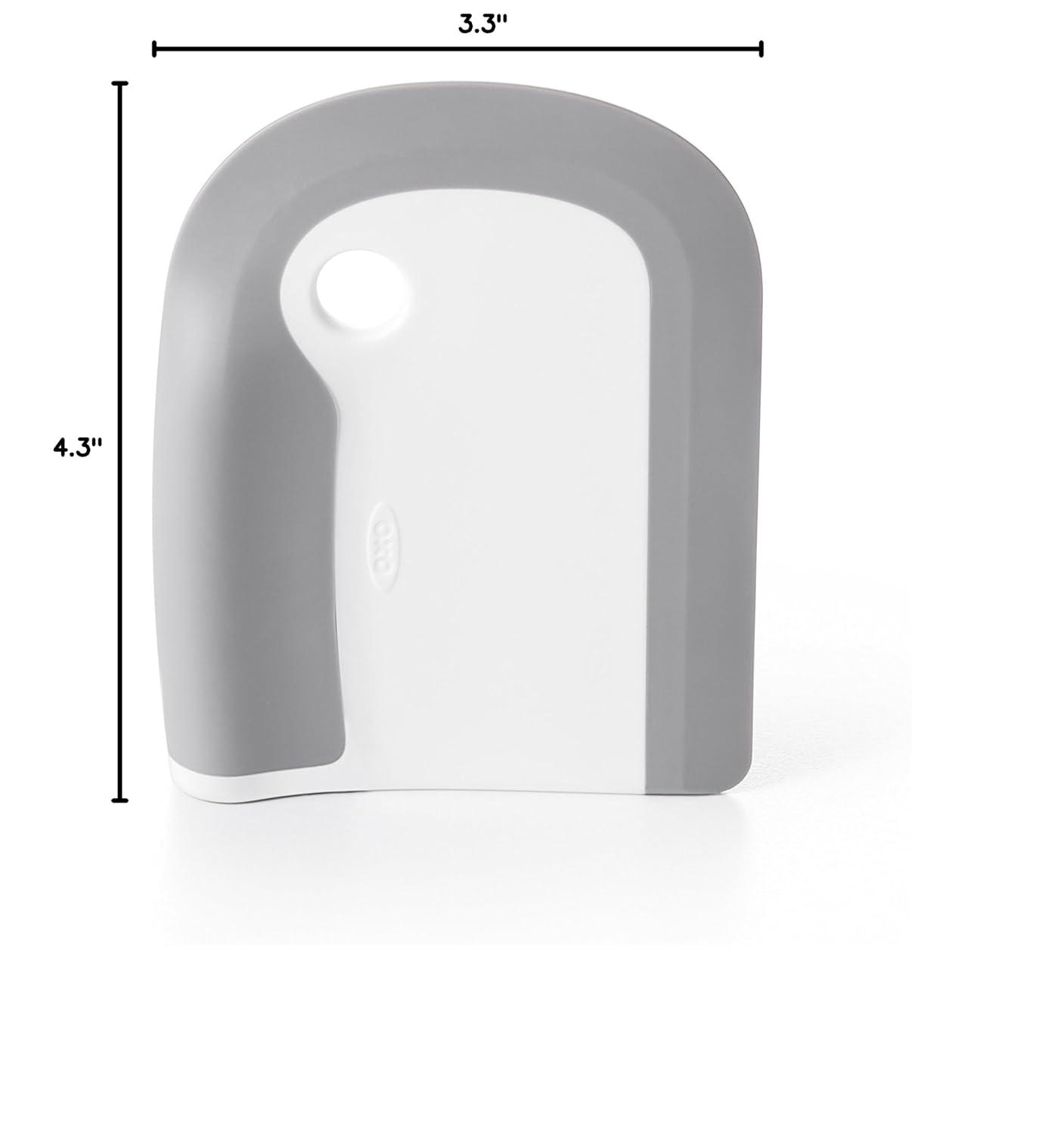Gray and White Silicone Kitchen Dish Squeegee