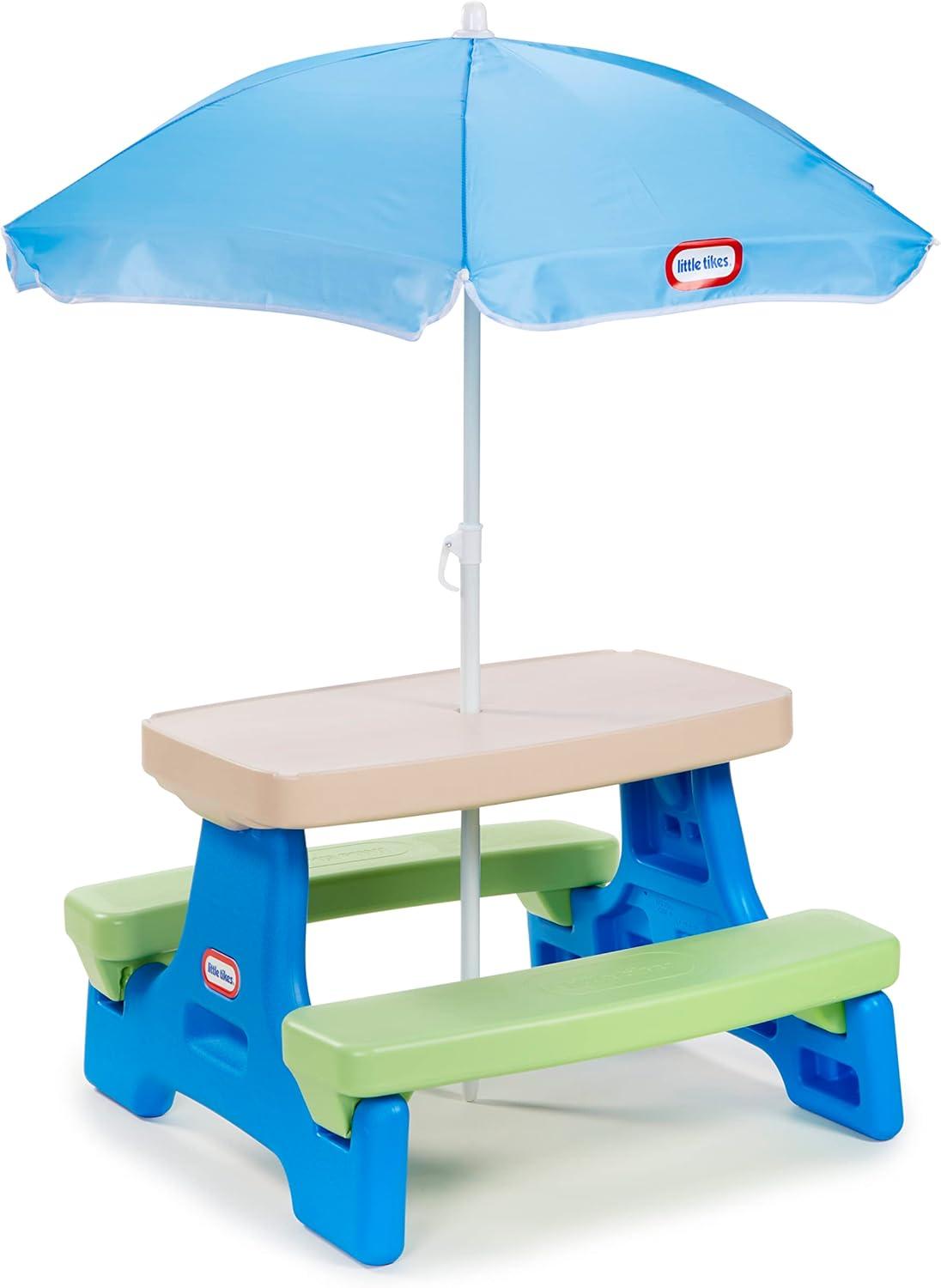 Easy Store Picnic Table with Umbrella