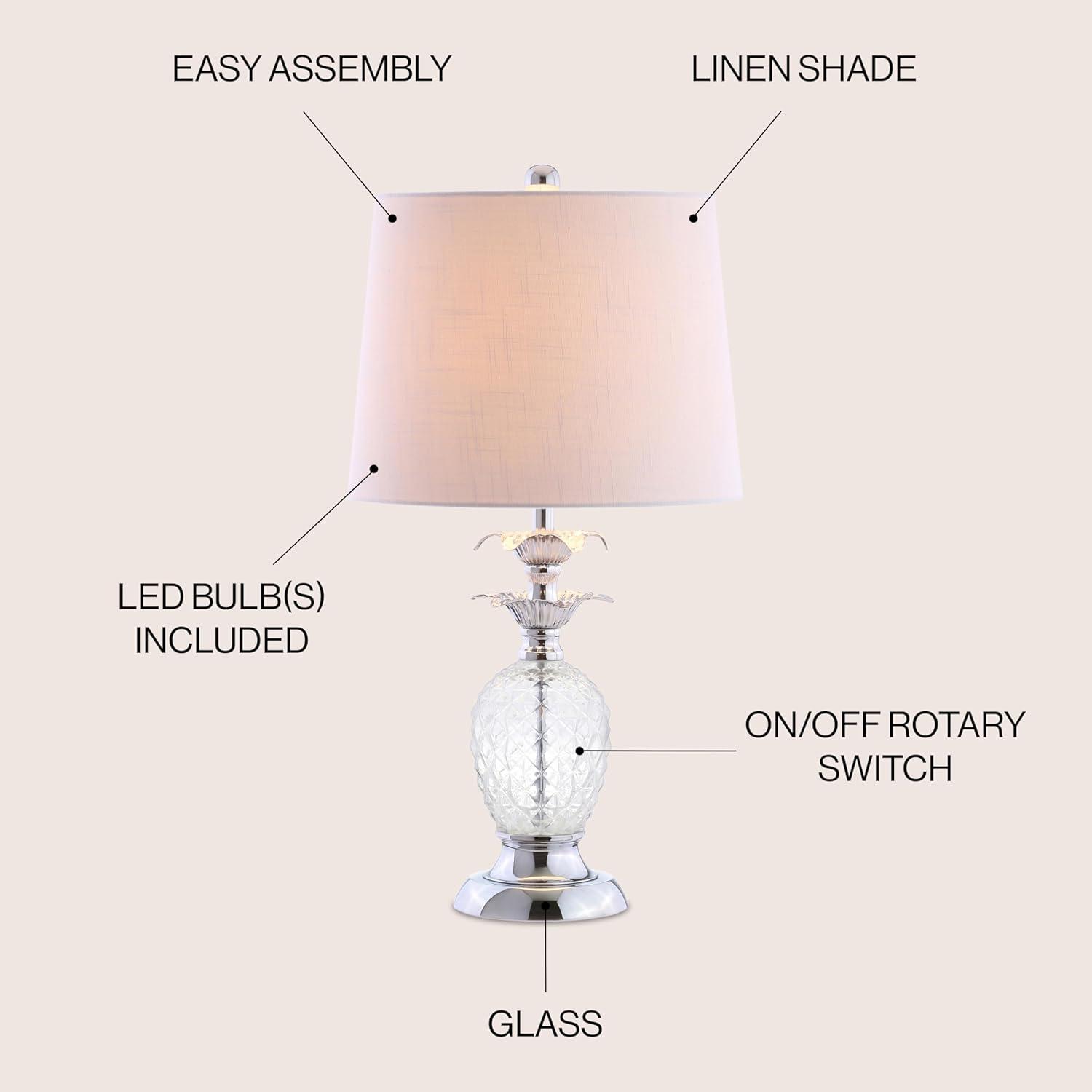 Jonathan Y Lighting Jyl1078 Jane 1 Light 24" Tall Led Buffet Table Lamp - Chrome