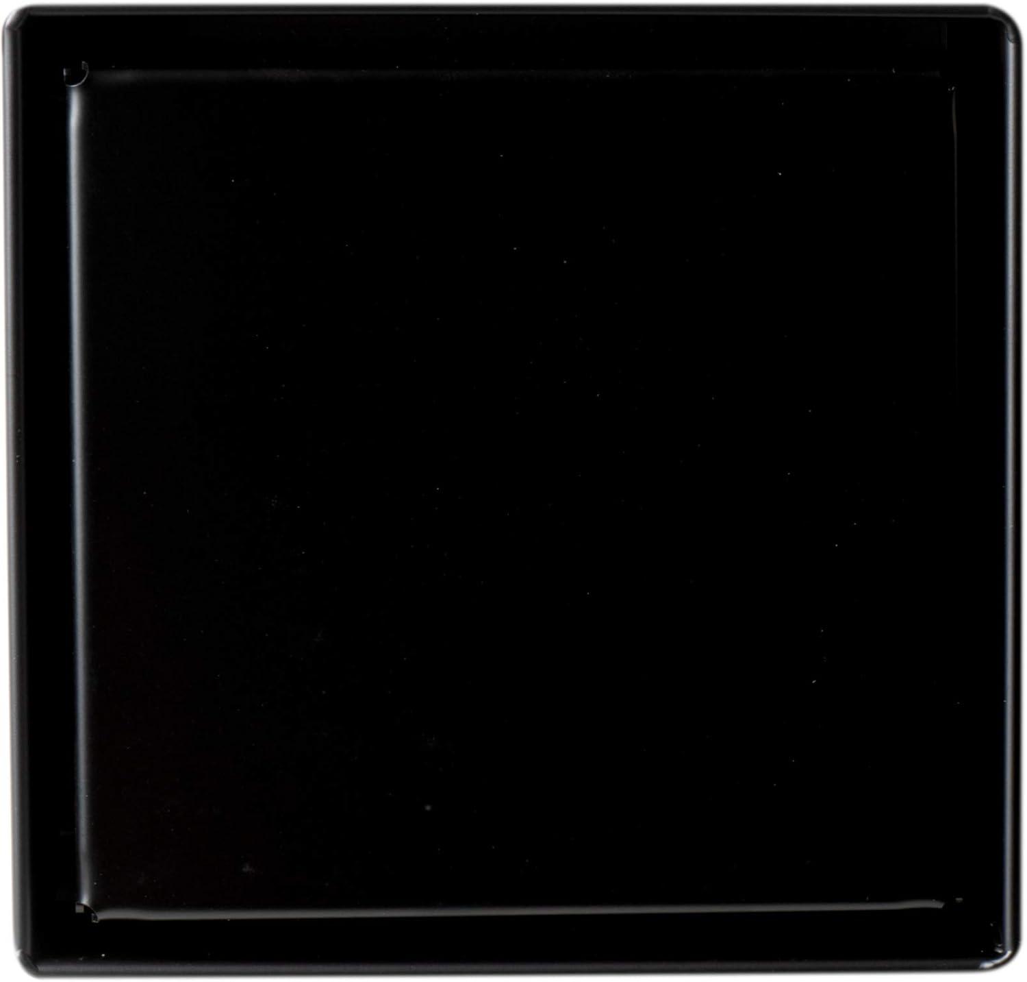 ALFI brand ABSD55B-BM 5" x 5" Black Matte Square Stainless Steel Shower Drain with Solid Cover