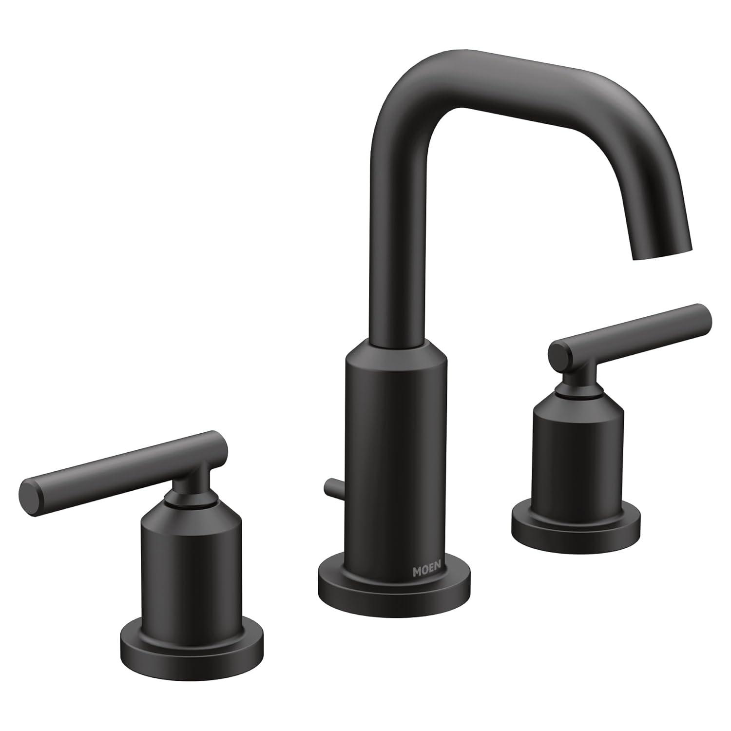 Moen MOEN T6222BL CIA MATTE BLACK TWO-HANDLE HIGH ARC BATHROOM FAUCET T6222BL-1