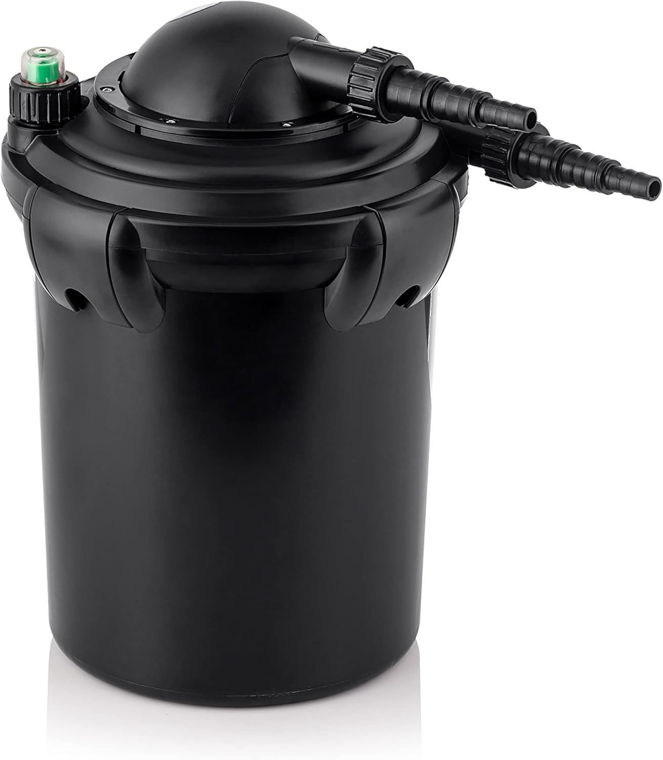 Black 15" Bio-Pure Pressure Pond Filter with Indicator