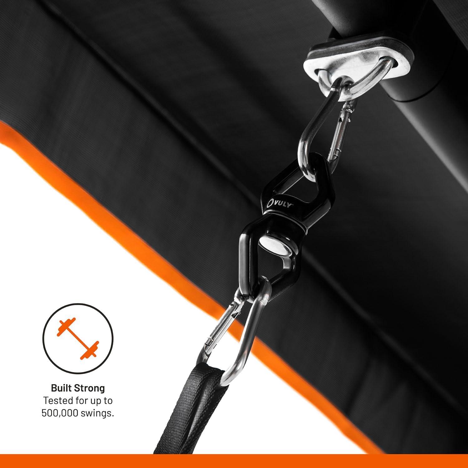 VULY 360 Pro Max C2 - 2 Bay Swing Set Backyard Metal Swing Set with Spin Swing & Seat Swing Outdoor Playground for Kids and Adults | Swings Cross Compatible with VULY Monkey Bars