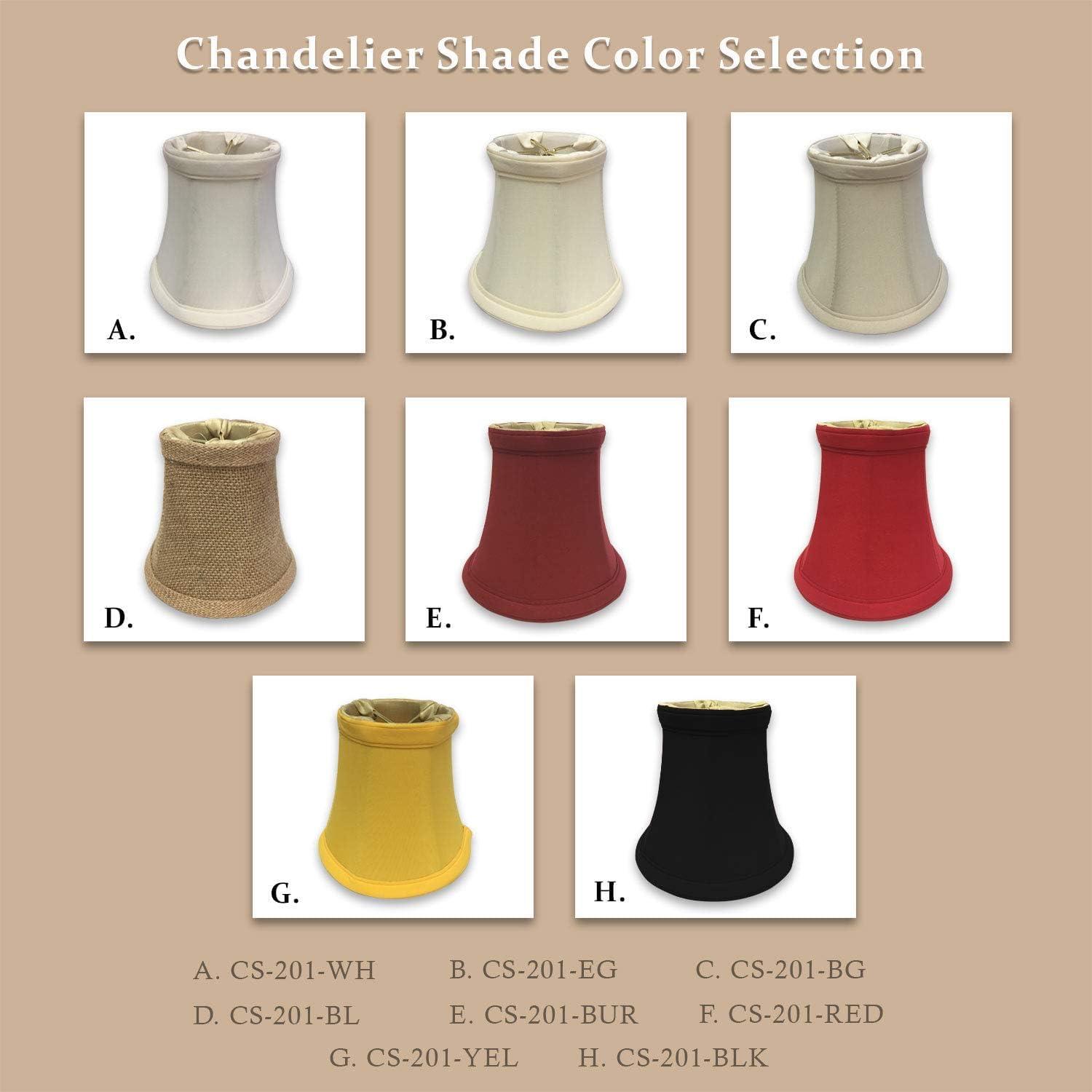 Everly Quinn Everly Quinn Faux Silk Clip On Chandelier Lamp Shades (Set of 6)