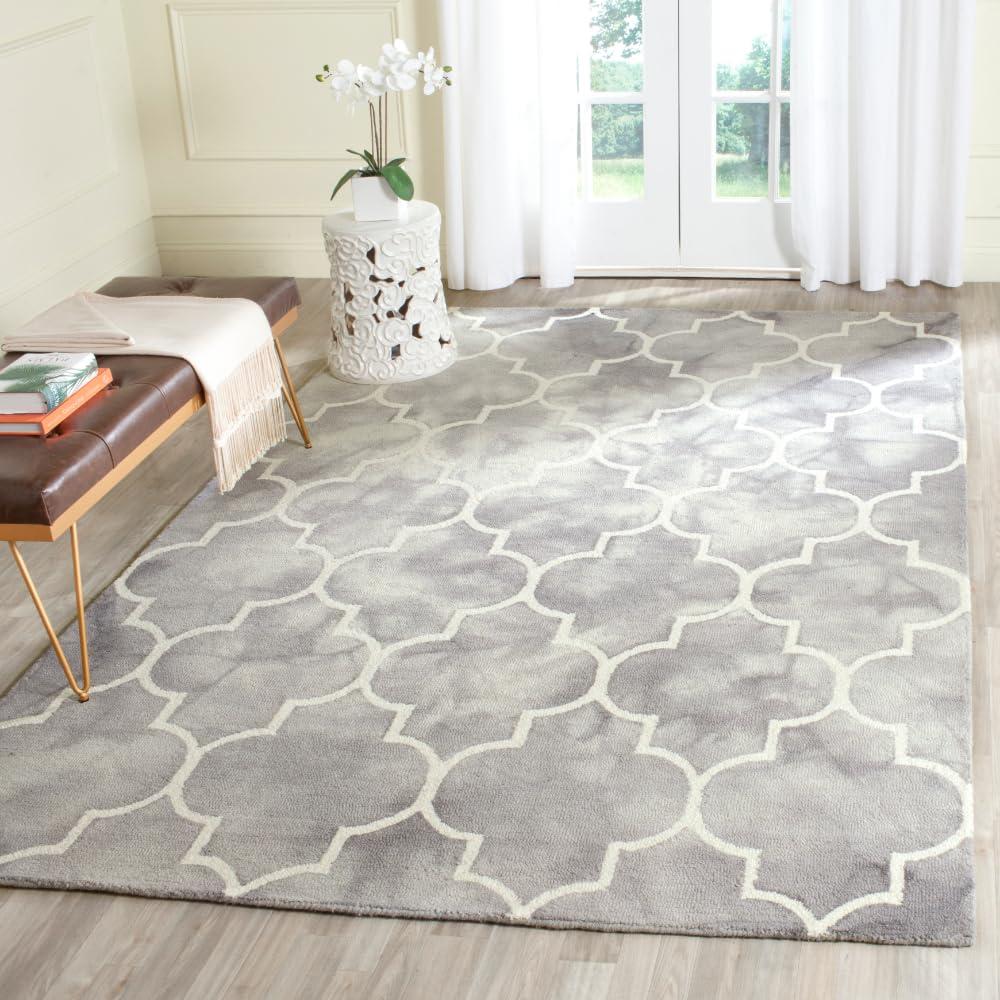 Dip Dye DDY535 Hand Tufted Area Rug - Grey/Ivory - 6'x9' - Safavieh.